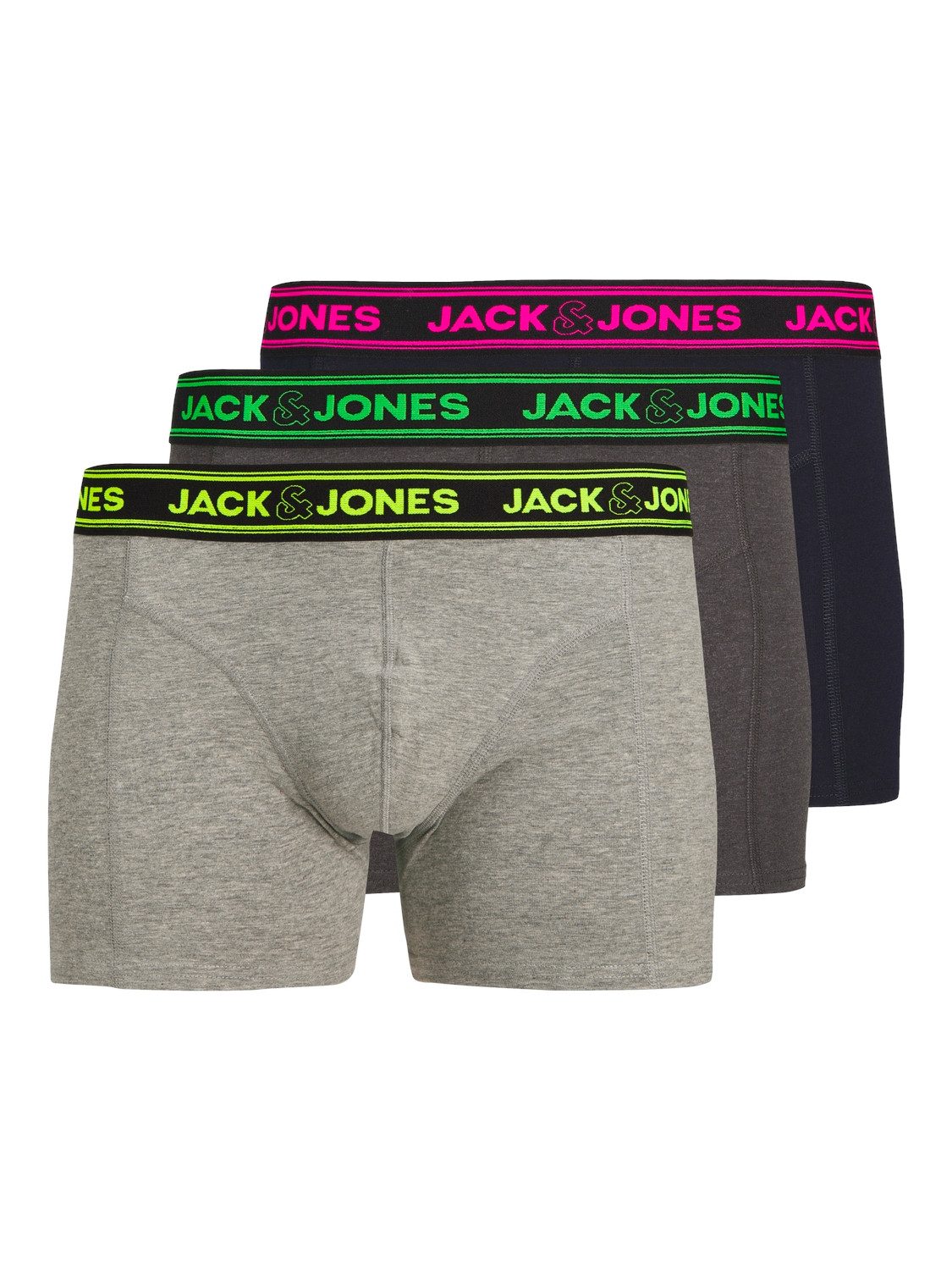 Jack & Jones Trunk JACETHAN SOLID TRUNKS 3 PACK SN (set 3 stuks)