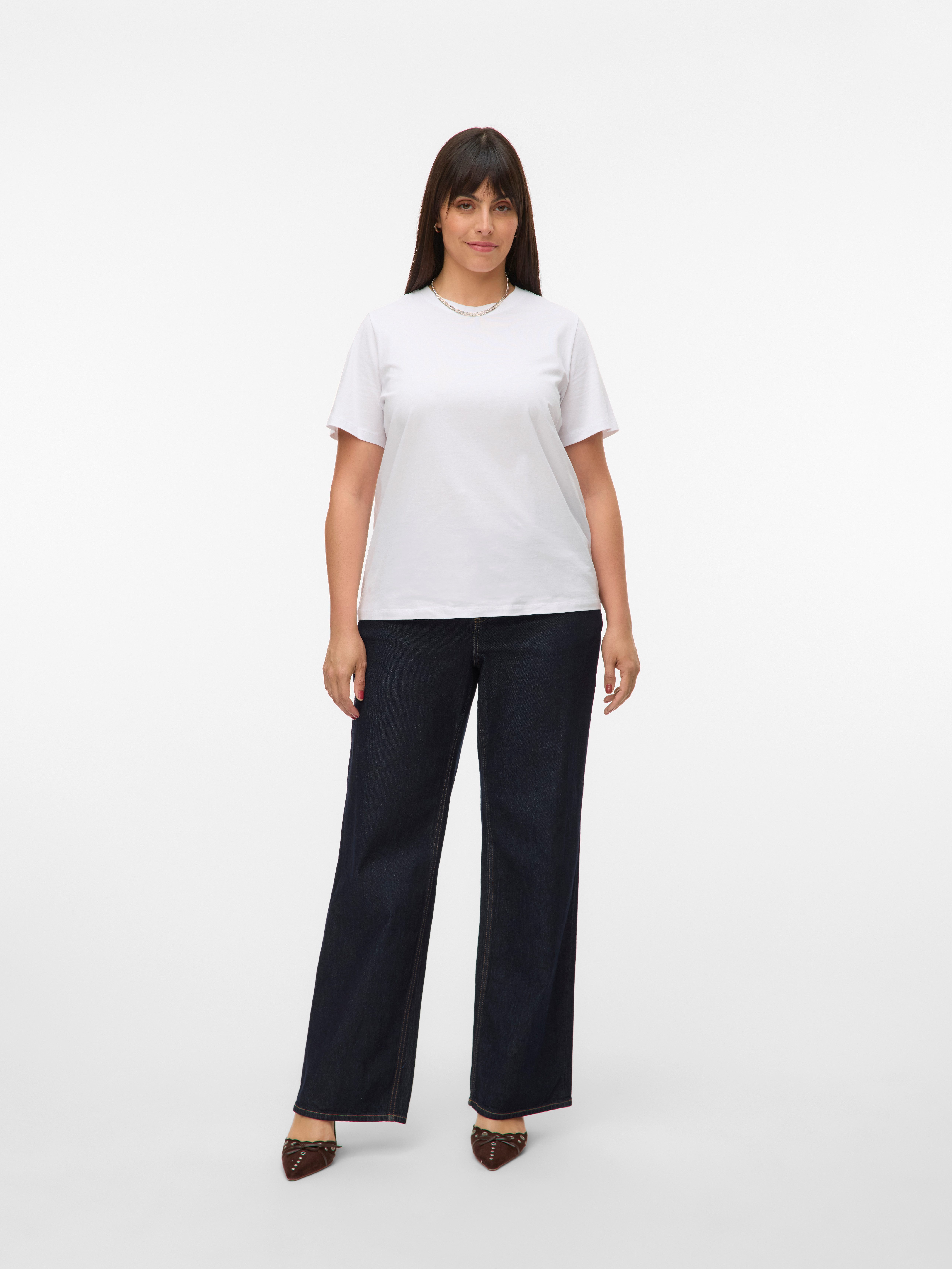 Vero Moda Curve Shirt met korte mouwen VMPAULINA SS T-SHIRT GA JRS NOOS CUR