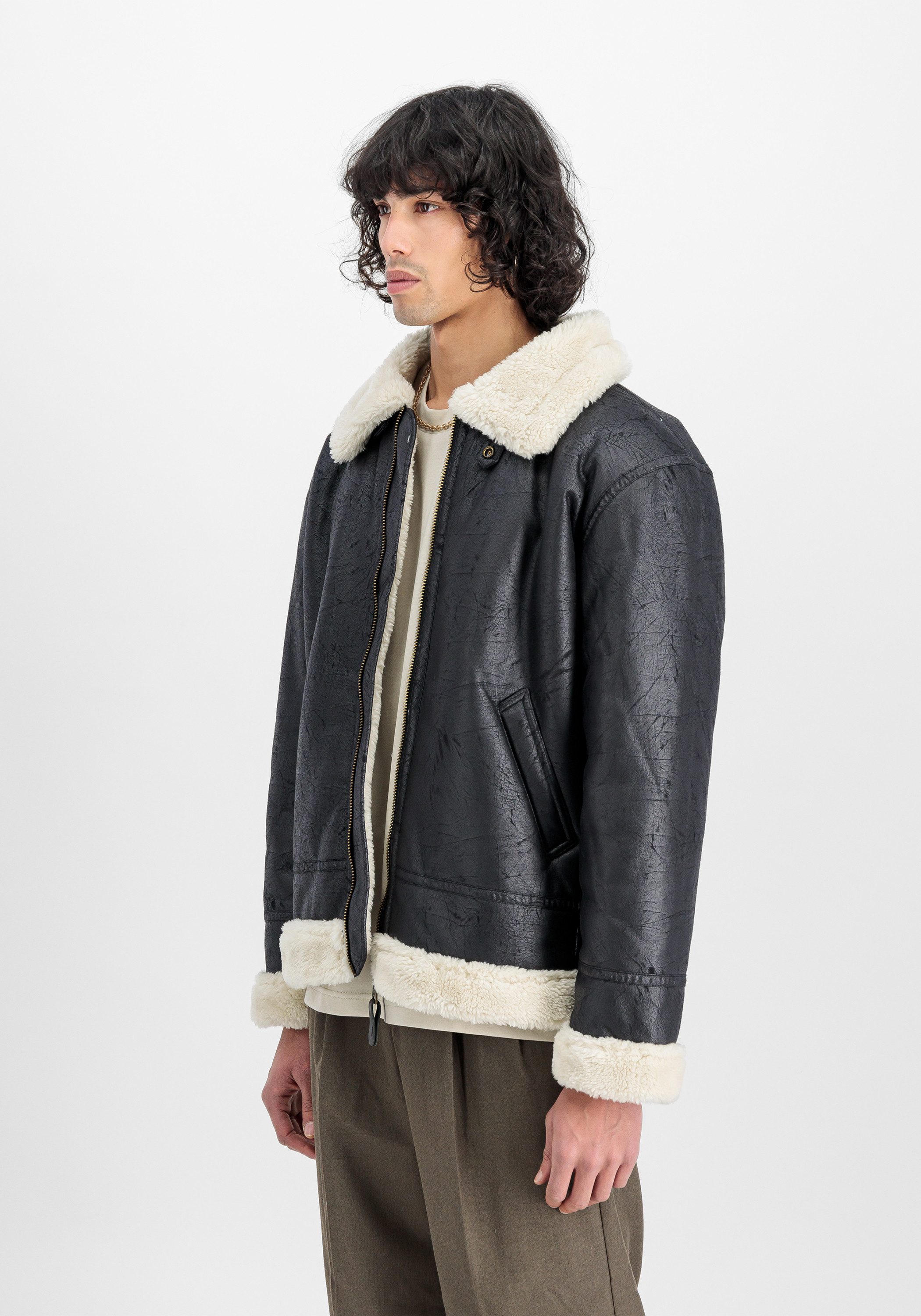 Alpha Industries Leren jack Alpha Industries Men - Bomber Jackets B-3 Faux Leather