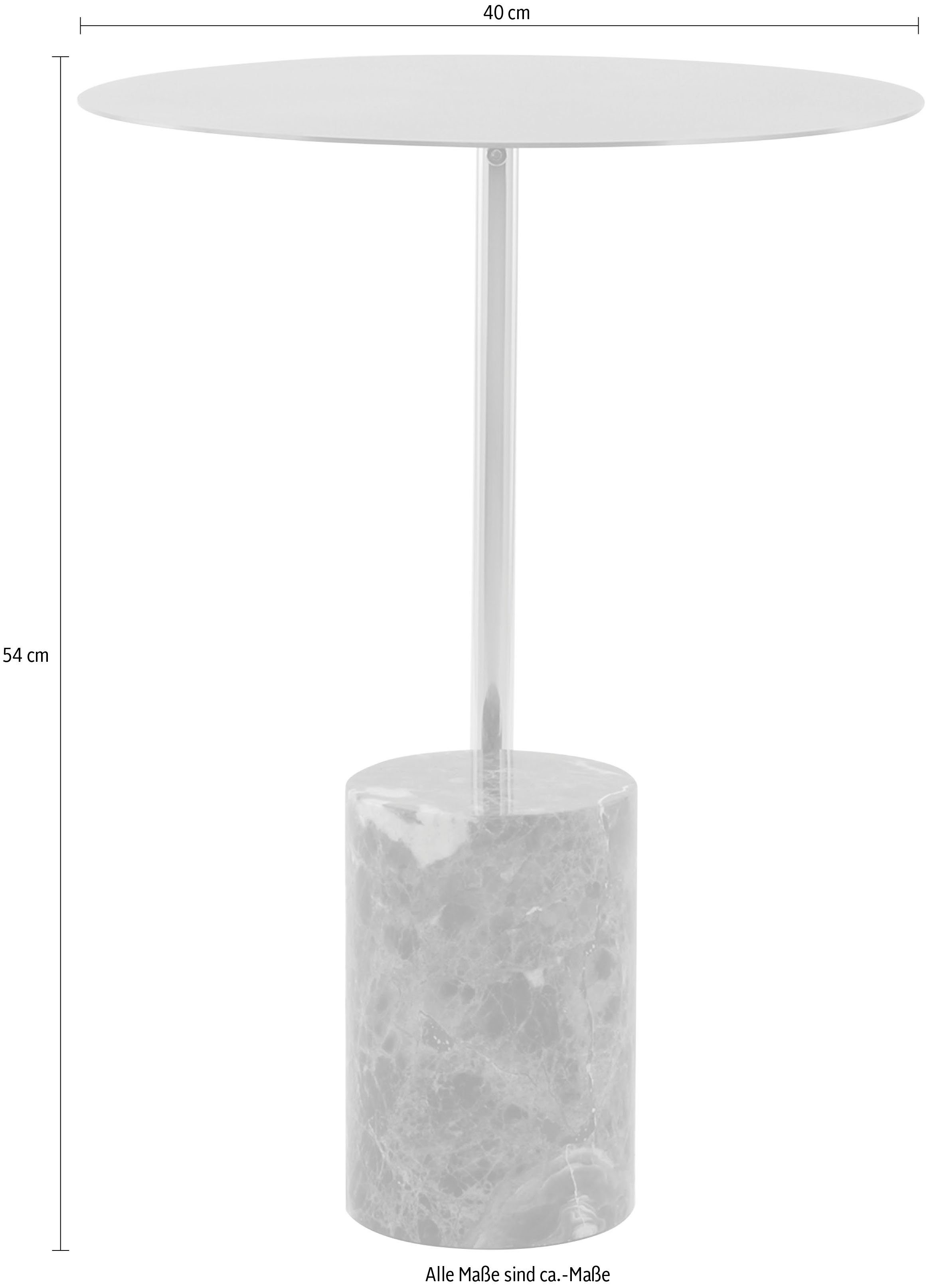 Kayoom Bijzettafel Rocio, opvallend design, stabiele marmeren sokkel opvallend frame, stabiele marmeren voet, gemarmerde glazen plaat (1 stuk)