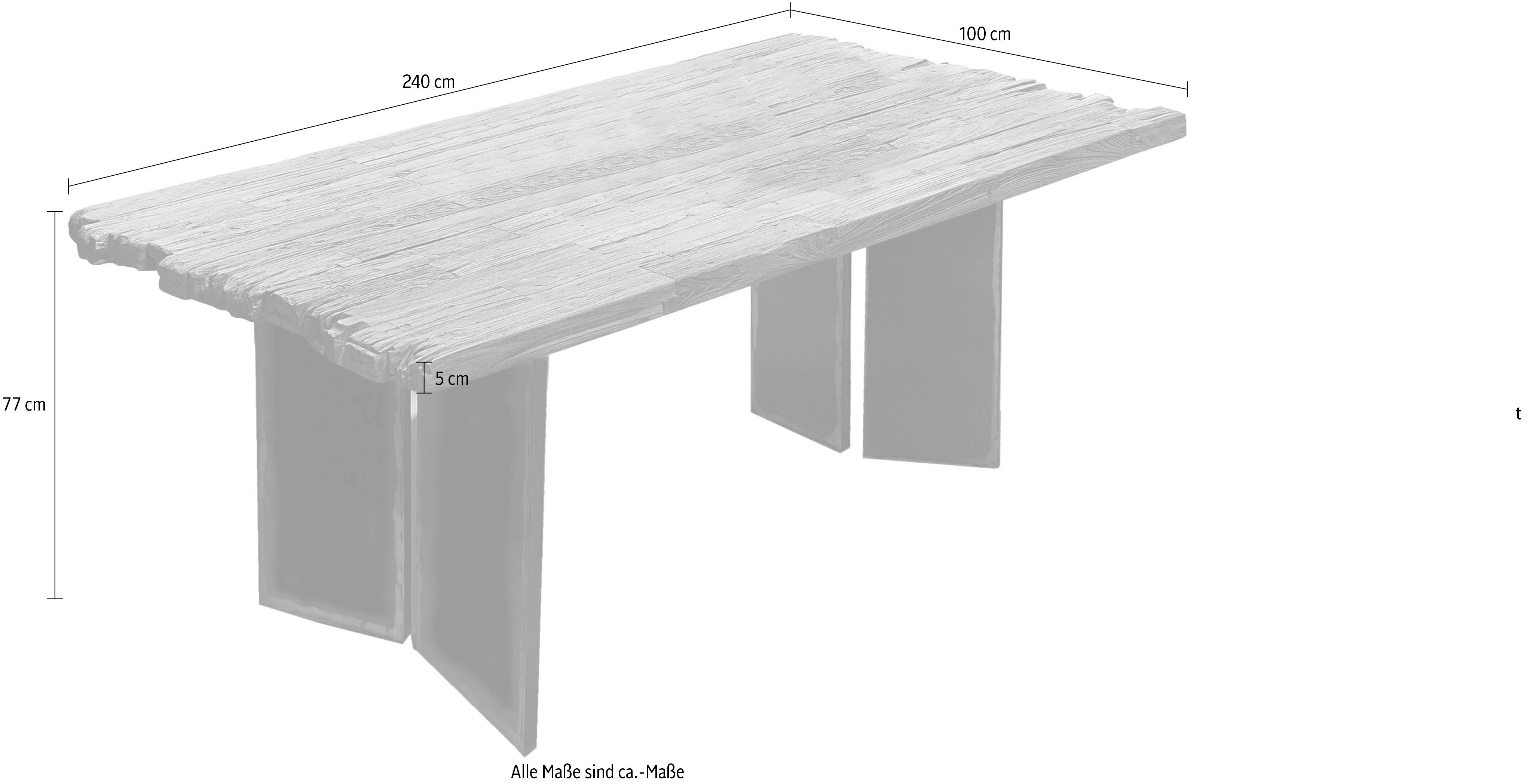 INOSIGN Eettafel met breukrand aan de korte zijden (1 stuk)