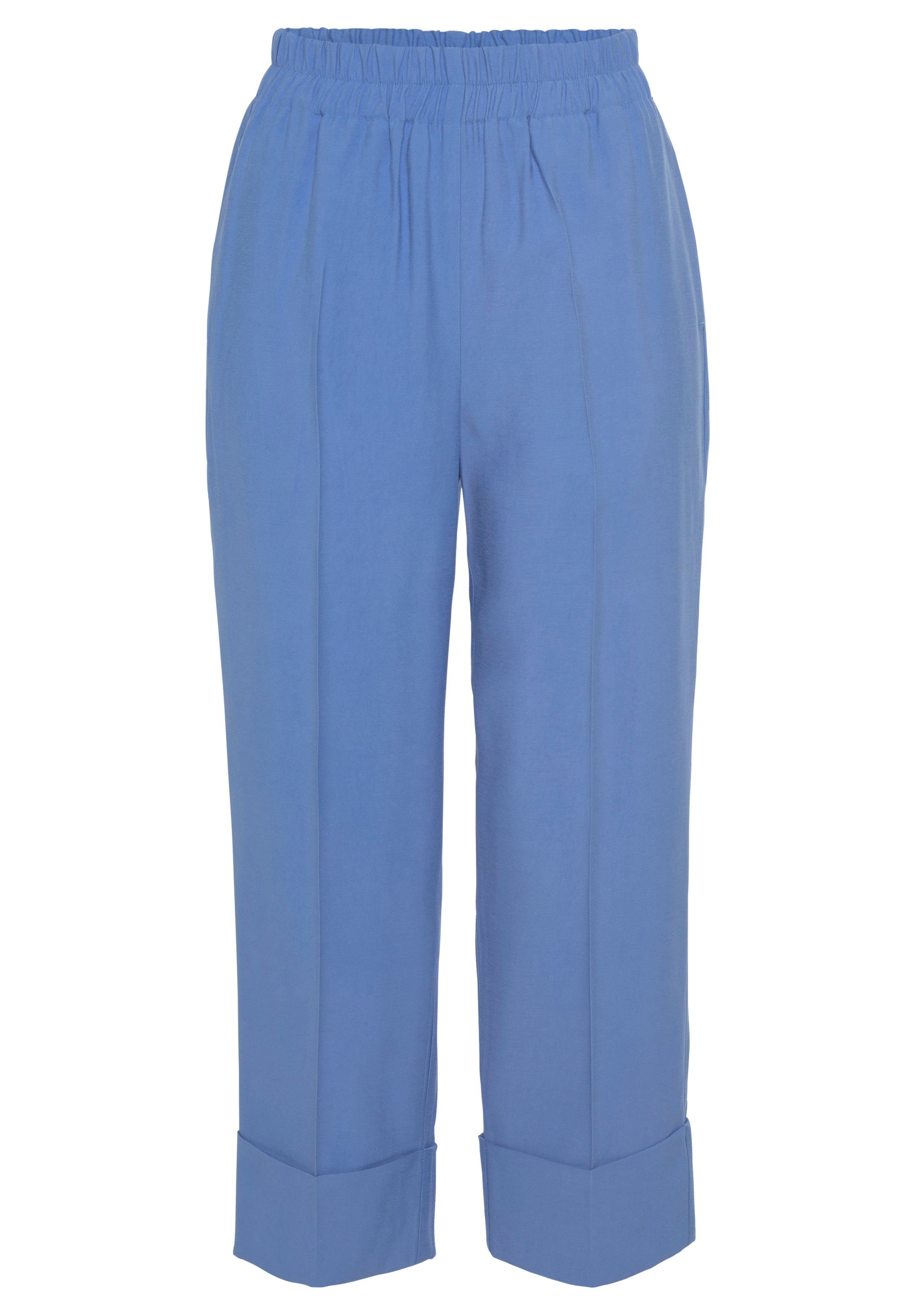 Lascana Comfortbroek met brede omslagzoom