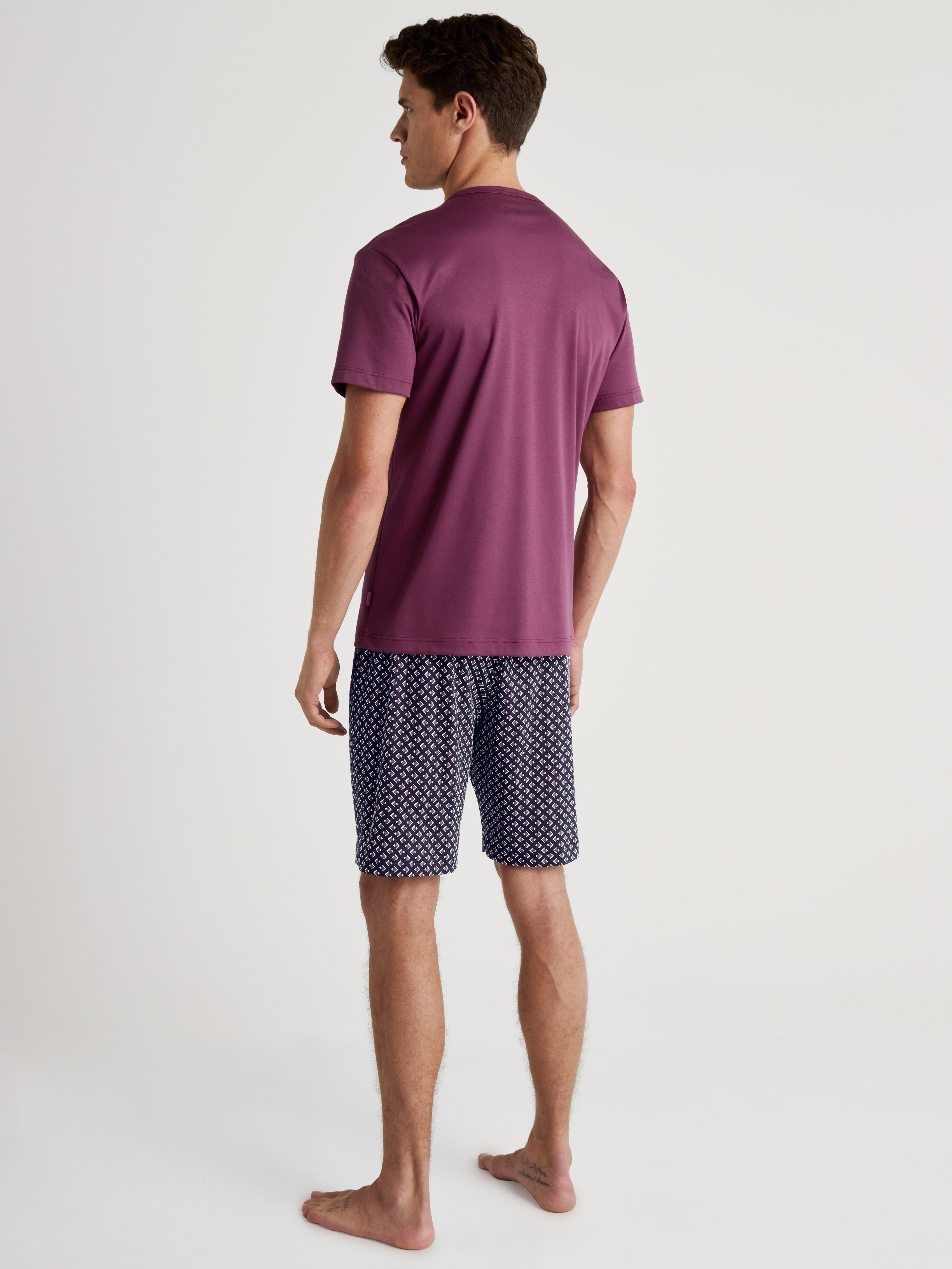 CALIDA Shortama Relax Streamline met v-hals en opgestikte borstzak (set, 2-delig)