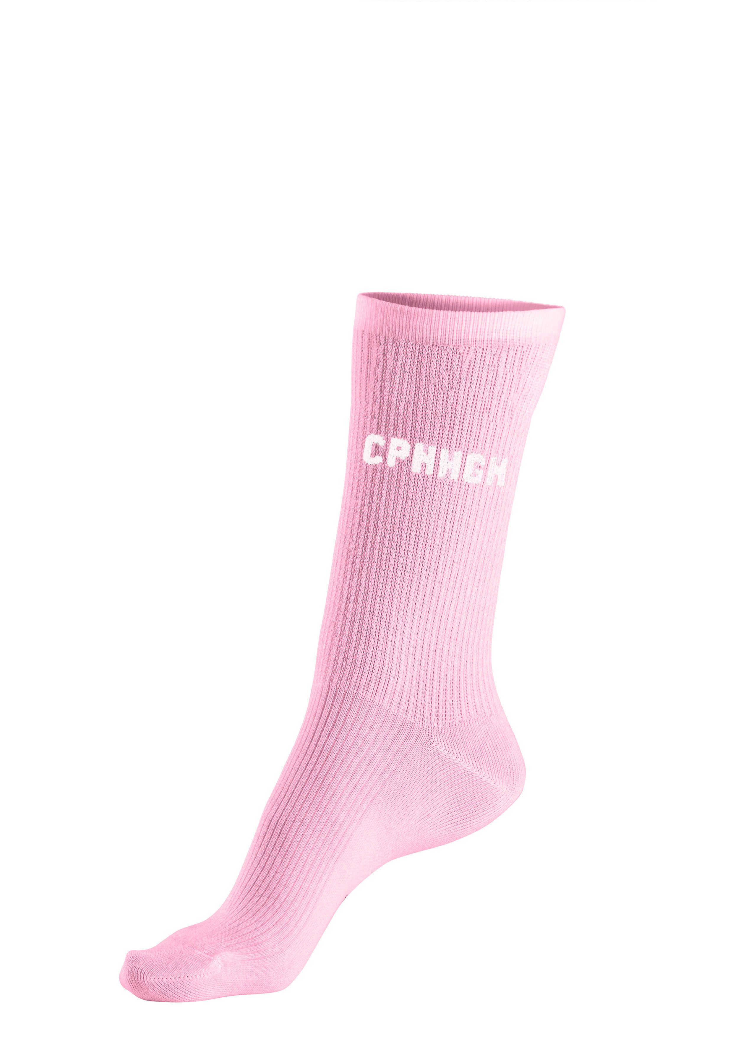 Copenhagen Studios Basic sokken met ribstructuur en borduursel (set, 3 paar)