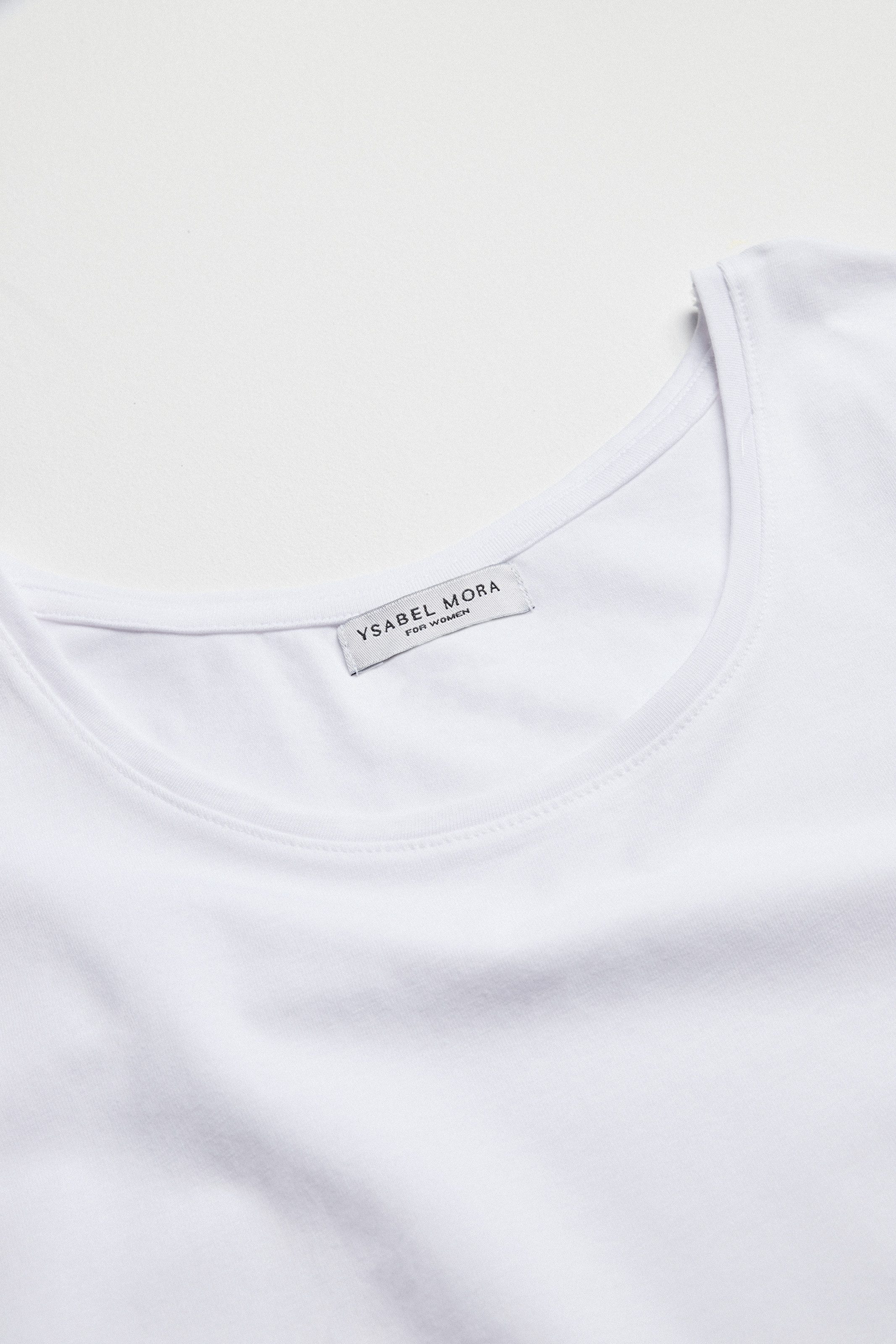 YSABEL MORA Shirt met korte mouwen met ronde hals, elastisch, katoenmix, zacht, basic (Set van 2)