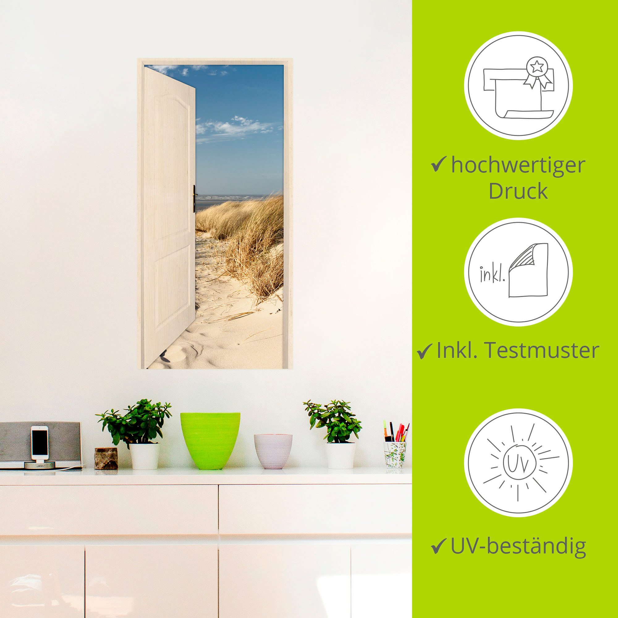 Artland Artprint Noordzeestrand op Langeoog als poster, muursticker in verschillende maten