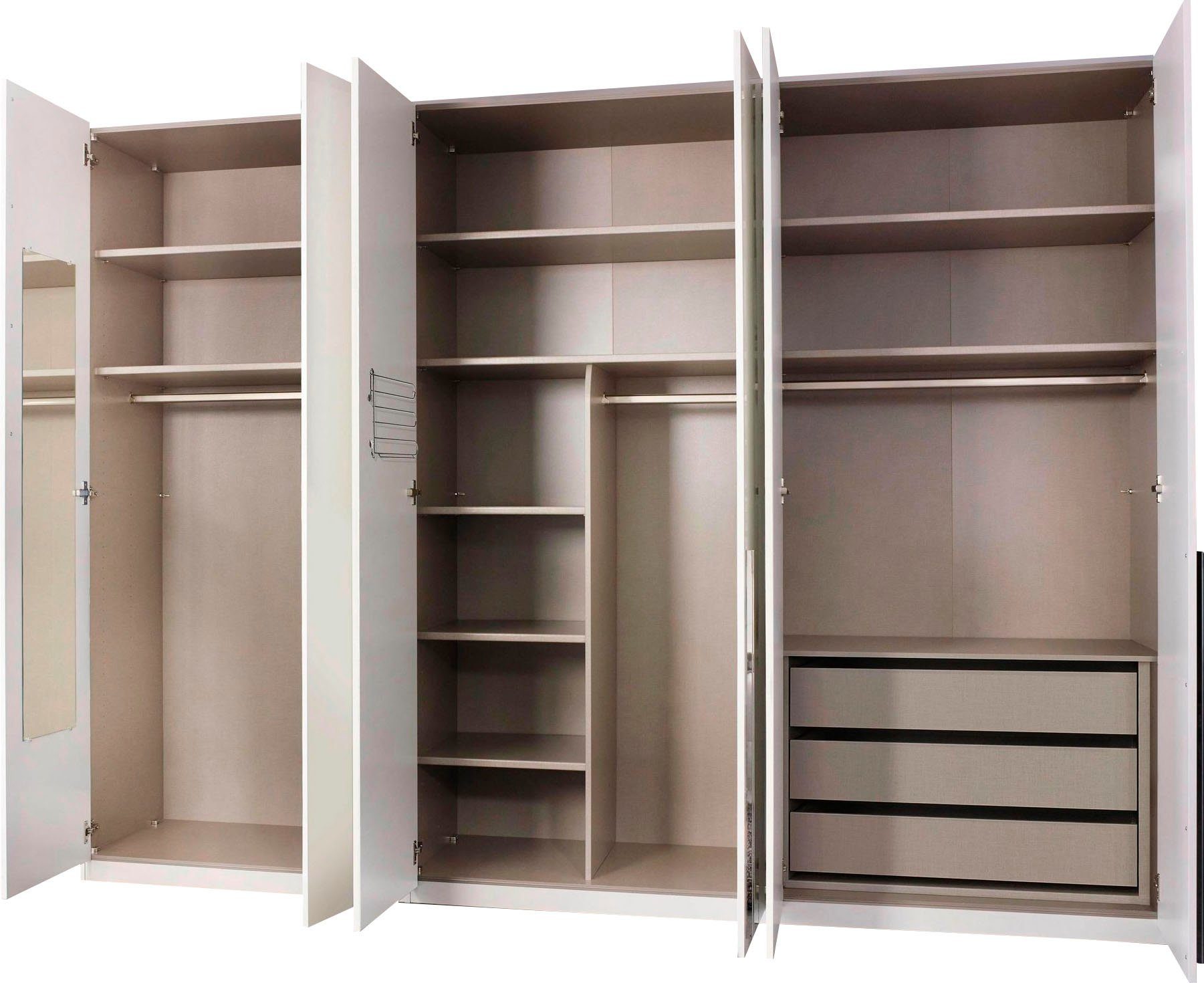 rauch Draaideurkast Kledingkast kast garderobe linnenkast BESTSELLER MONTCLAR met uitgebreide binneninrichting en hoogglans front made in germany