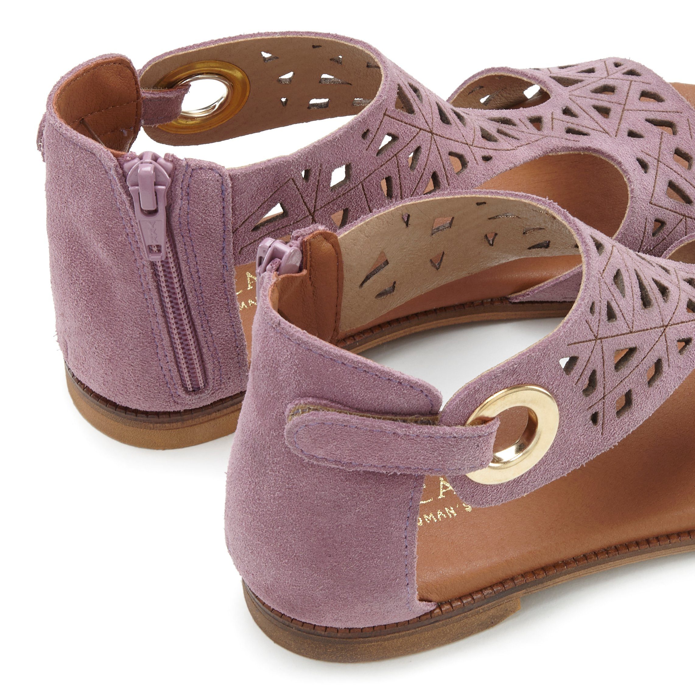 Lascana Sandalen Zomerschoen Sandalette, zomerschoen van hoogwaardig leer met uitsparingen