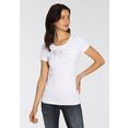 melrose shirt met ronde hals met logo-folieprint - nieuwe collectie wit