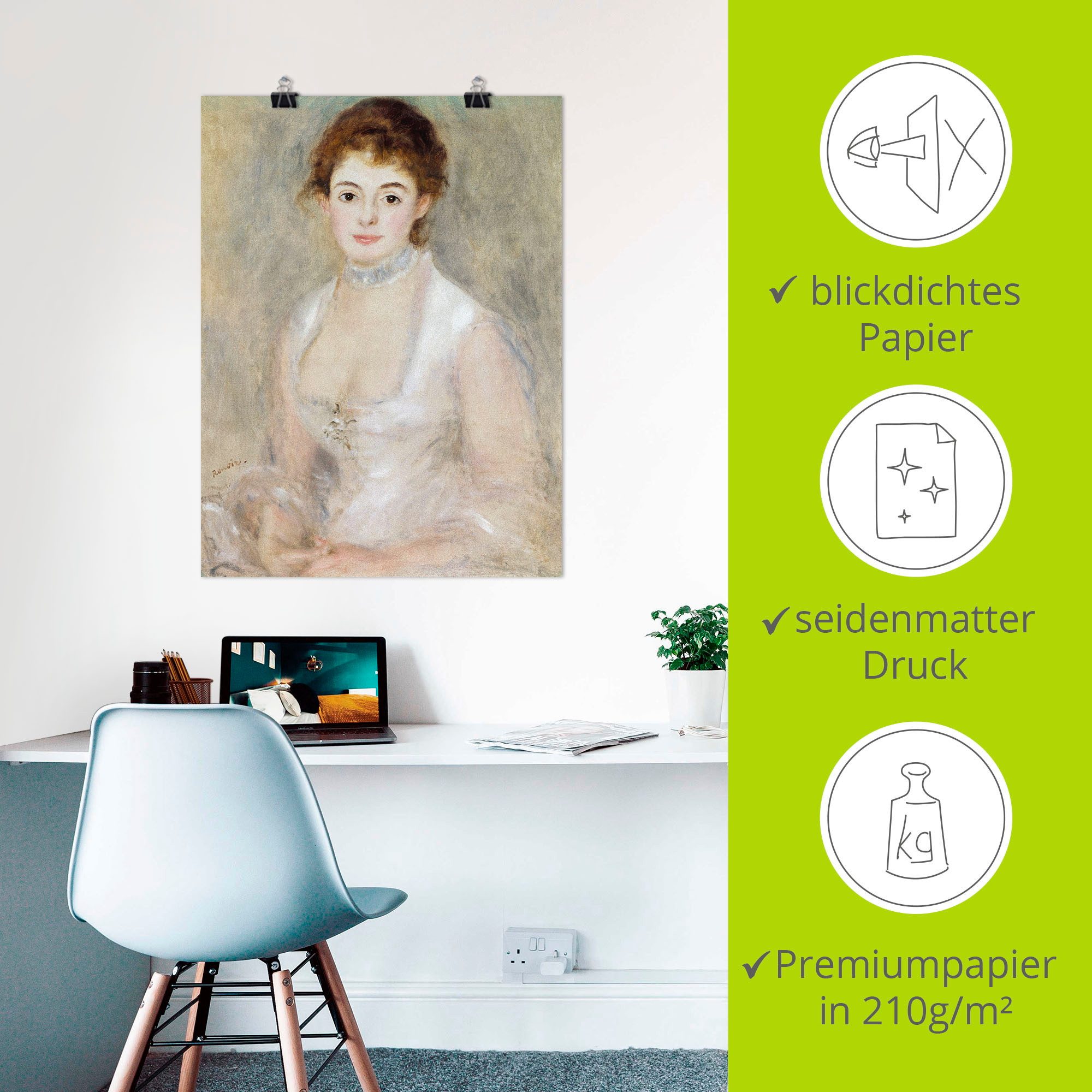 Artland Artprint Afbeelding van madame Heriot. als artprint op linnen, muursticker of poster in verschillende maten