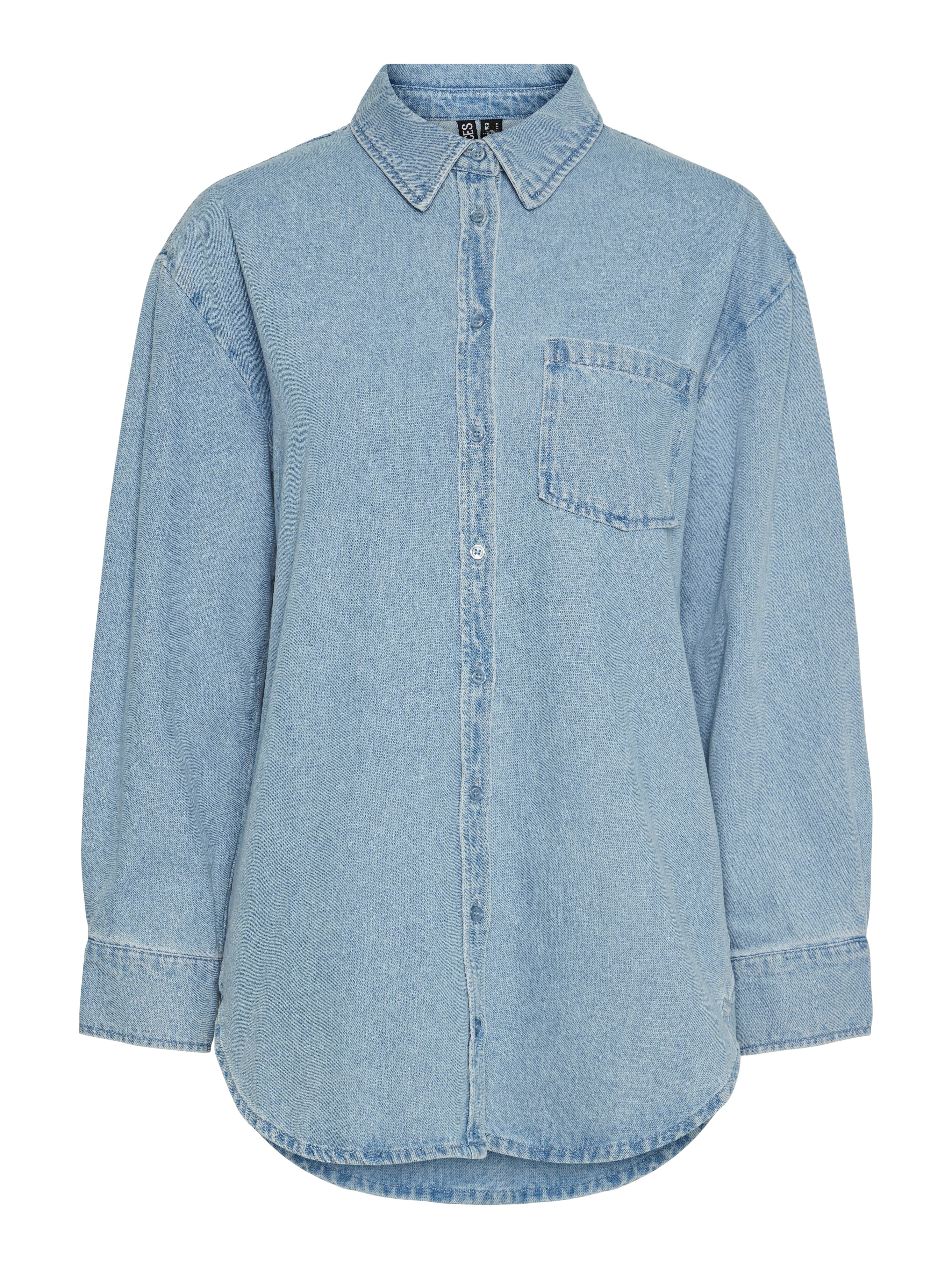 pieces Jeans blouse PCMAISIE LS DENIM SHIRT NOOS BC