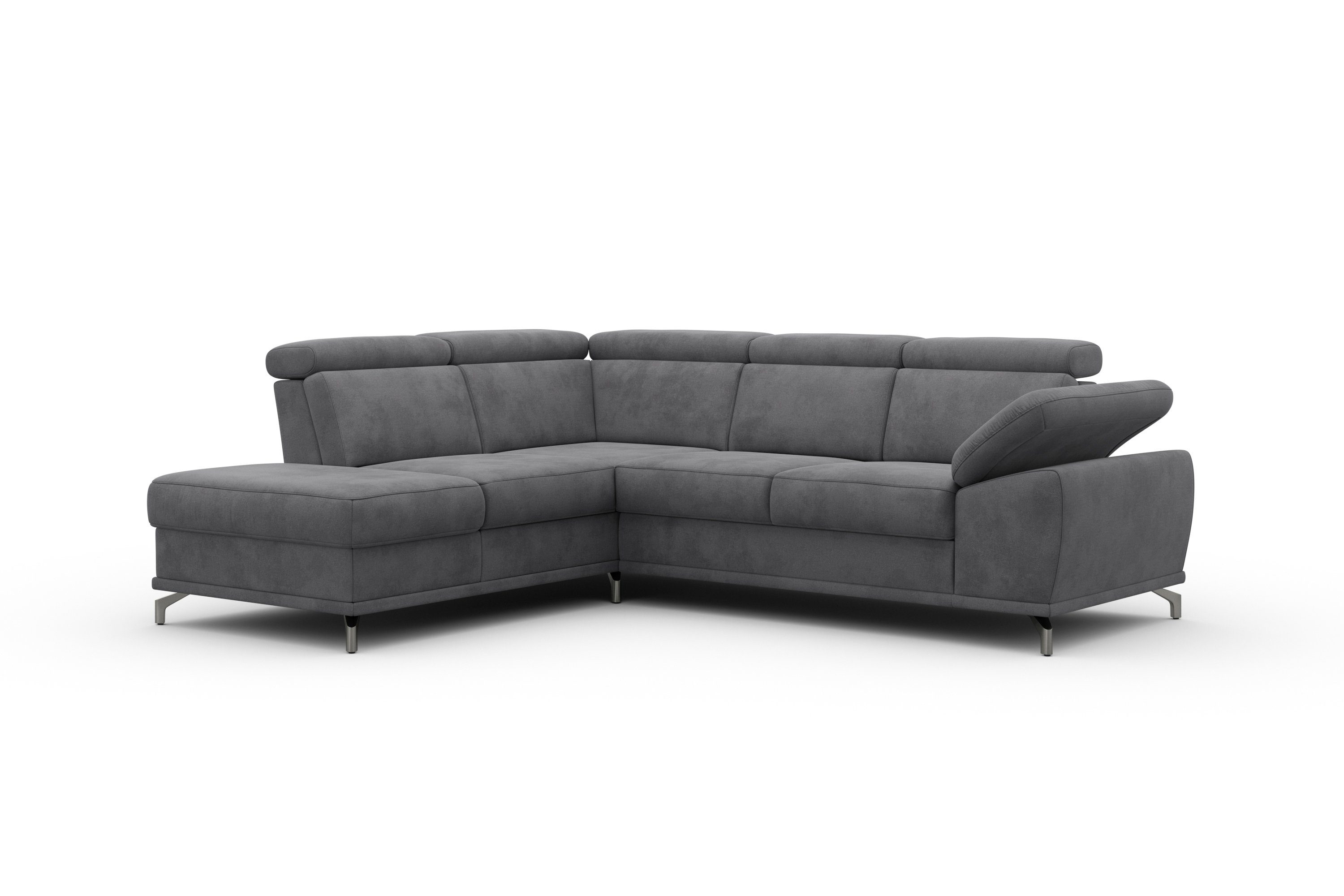 sit&more Hoekbank Cabrio L-vorm, met zitdiepteverstelling, arm- en hoofdsteunverstelling