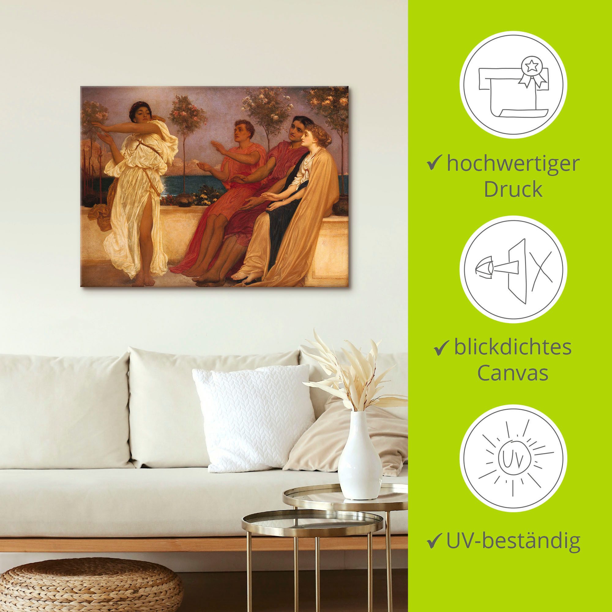 Artland Artprint Dansend Grieks meisje. als artprint op linnen, poster in verschillende formaten maten