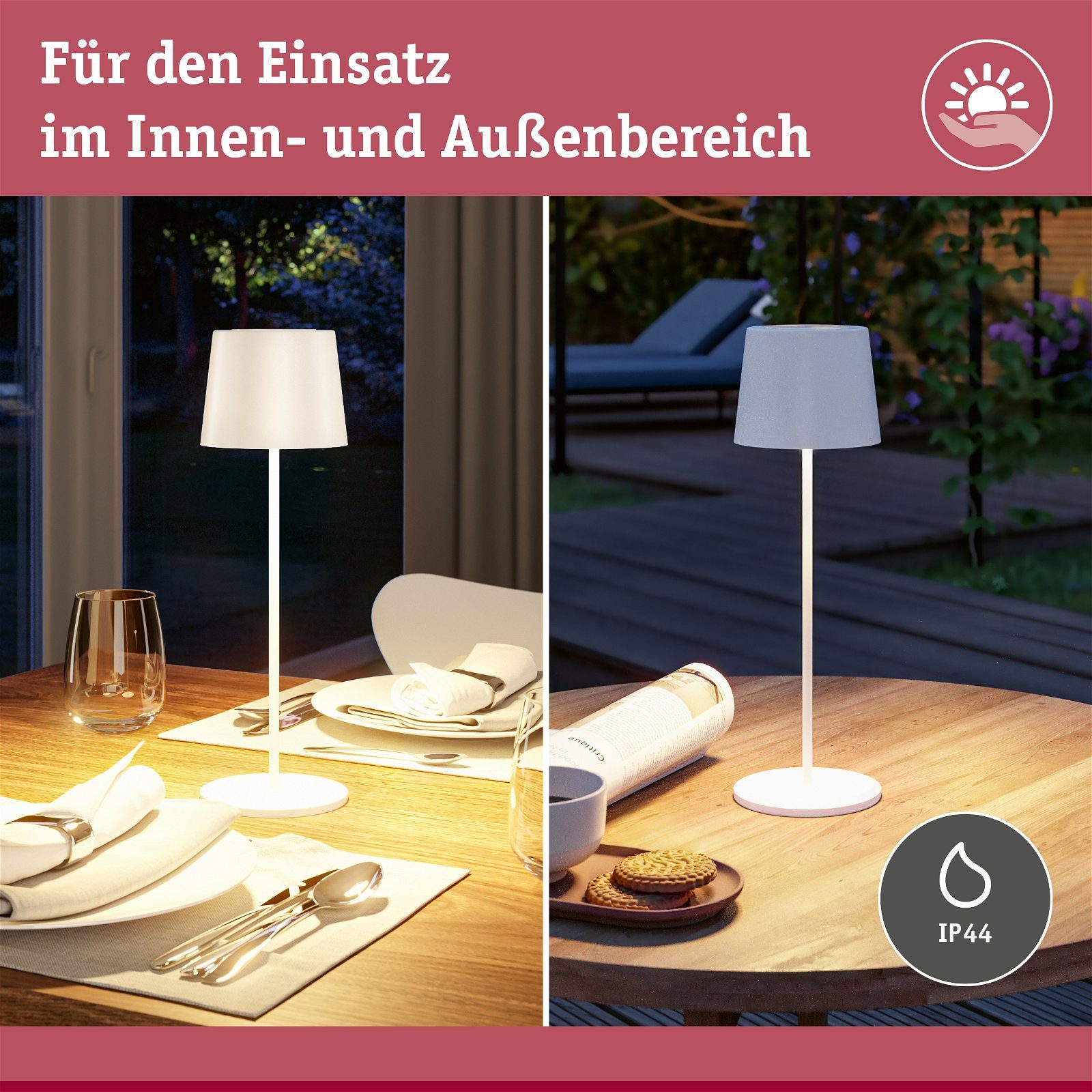 Paulmann Led-tafellamp voor buiten Acculamp Gilo IP44 dimbaar (1 stuk)