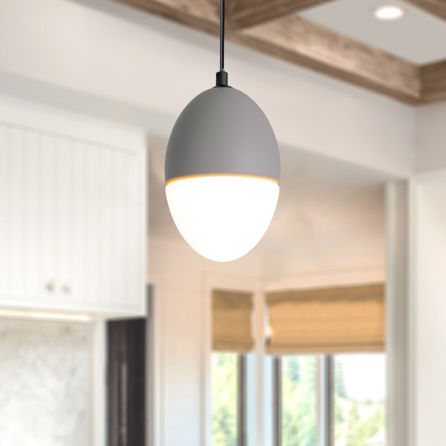Paco Home Hanglamp GREGG Led, E27, lamp voor woonkamer eetkamer keuken, in hoogte verstelbaar