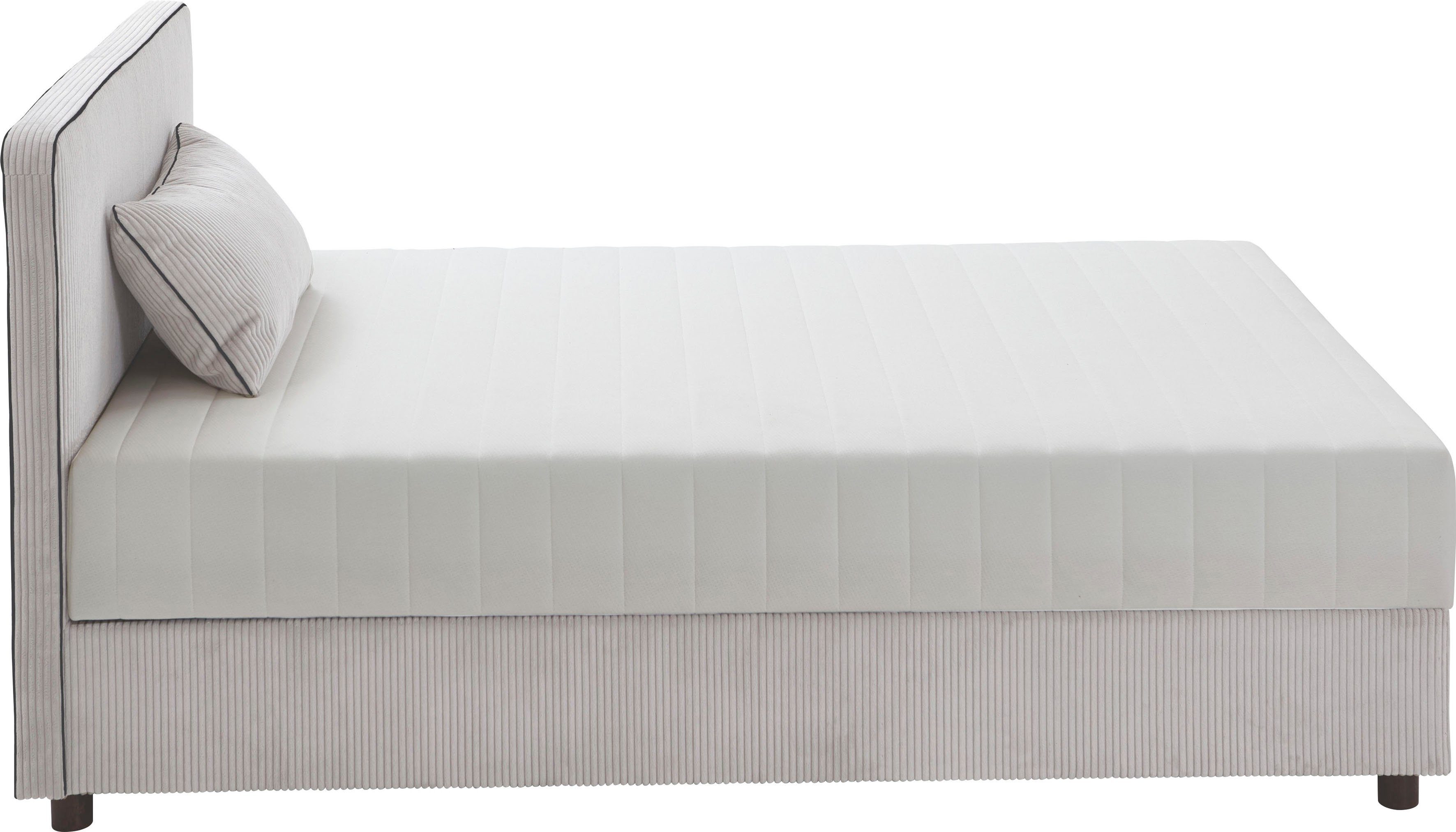 ATLANTIC home collection Bed Corinna Boxspring bed incl. opbergruimte, ribfluweel, verkrijgbaar in verschillende breedtes