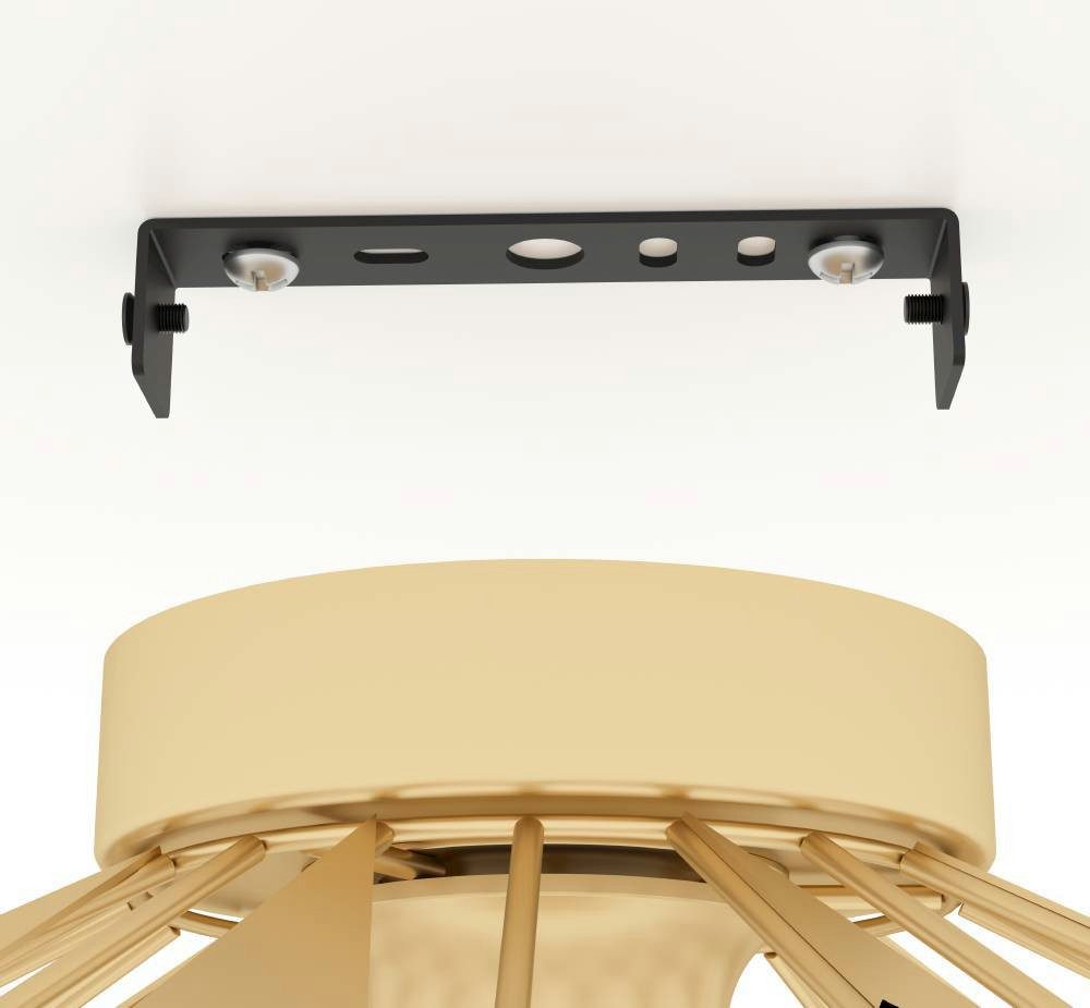 EGLO Plafondlamp CARLTON Plafondlamp in retro ontwerp, vintage woonkamerlamp, metaal in goudkleur (1 stuk)