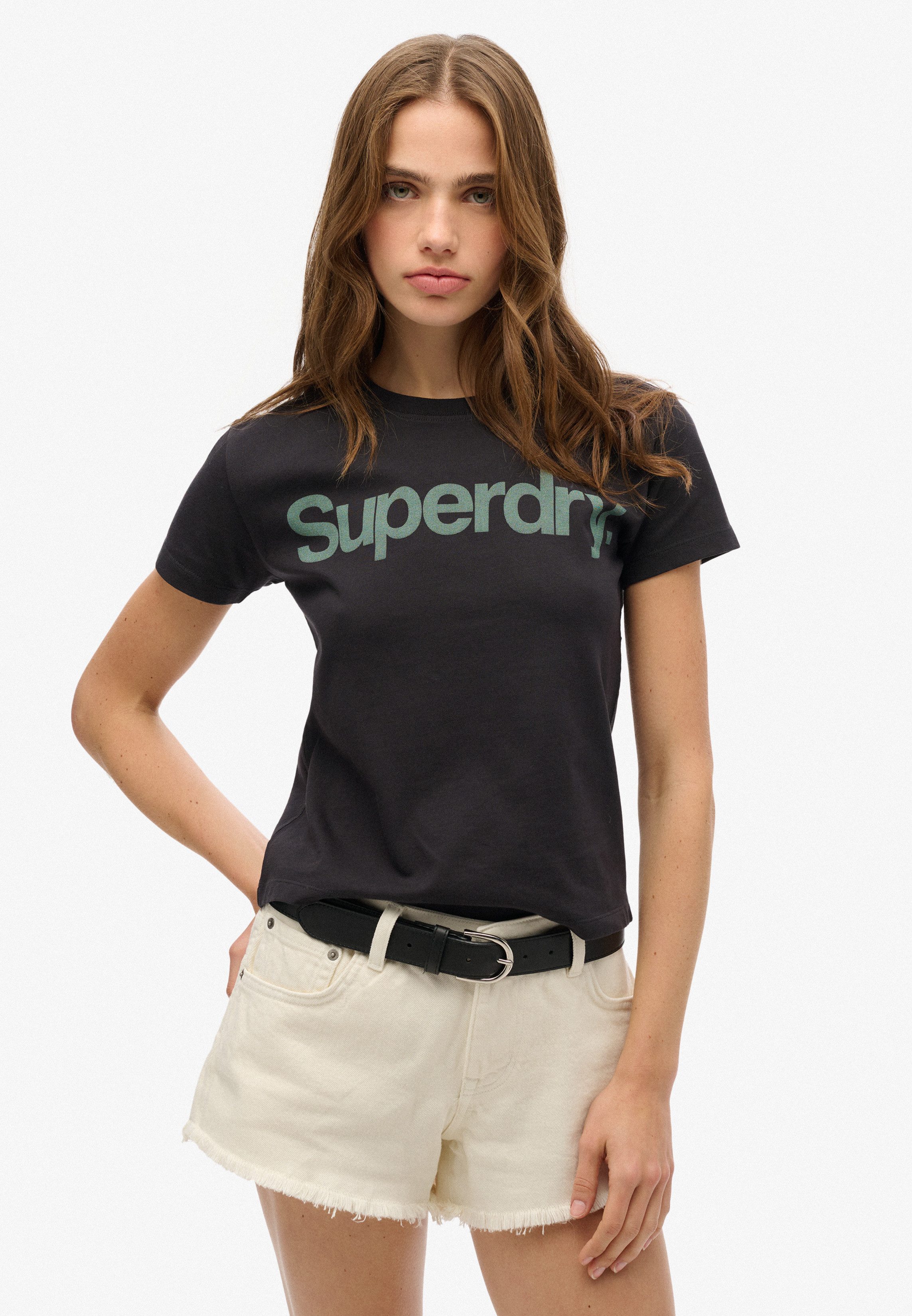 Superdry Shirt met korte mouwen CORE LOGO CITY FITTED TEE