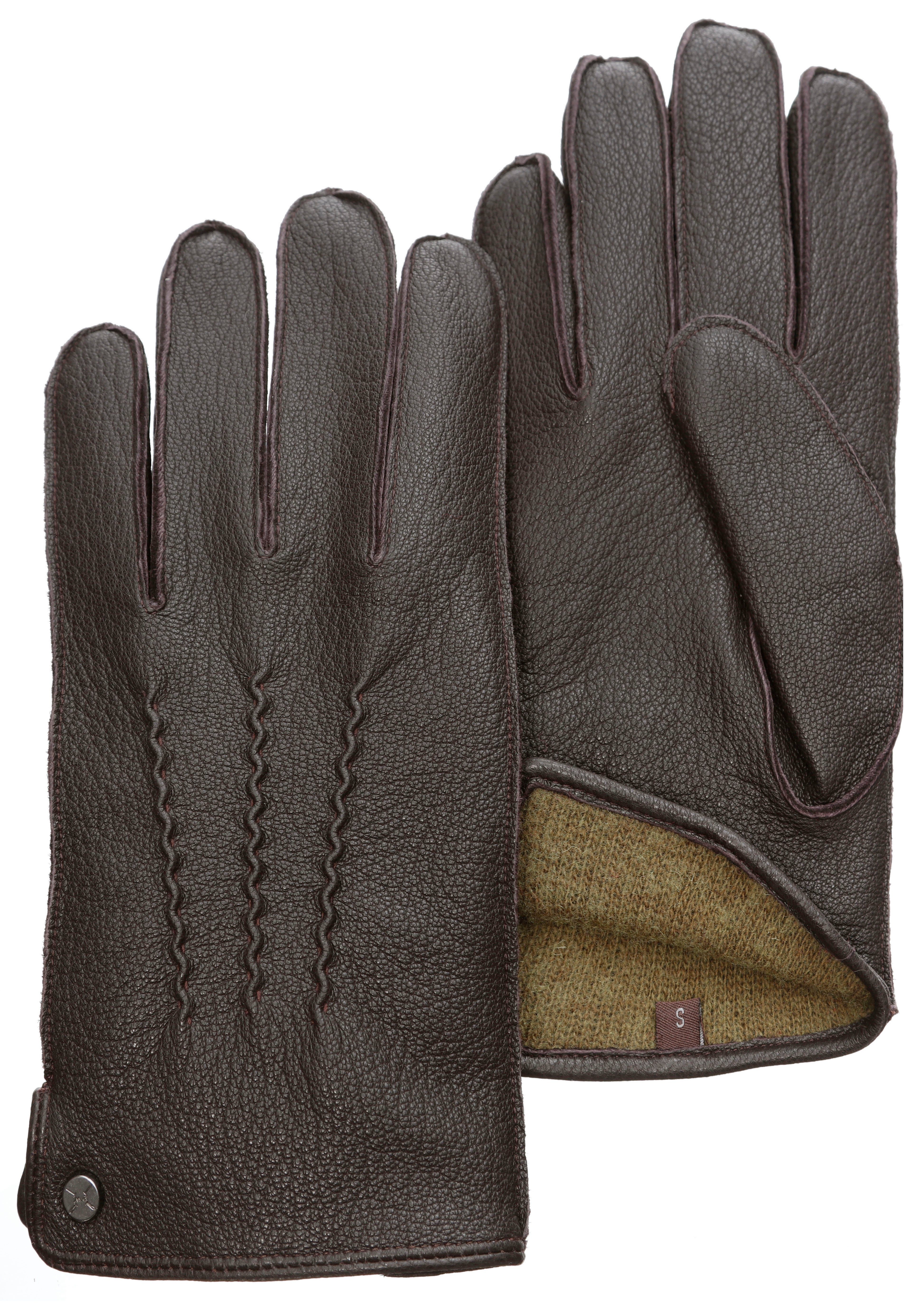 PEARLWOOD Leren handschoenen Luke Ademend, temperatuurregulerend, wind- en waterafstotend heren handschoenen maat 8,5 bruin