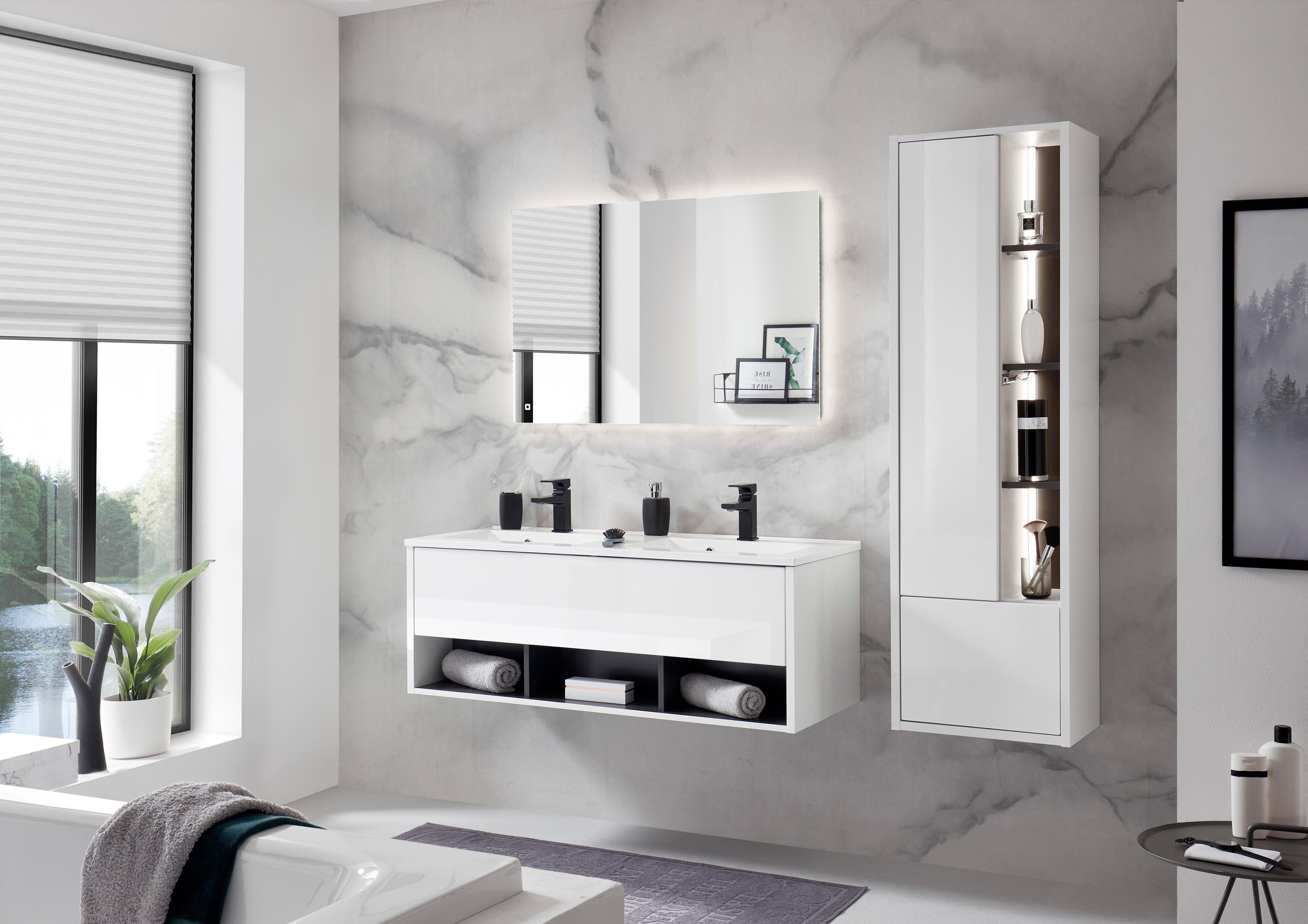Places of Style Wastafelonderkast Studio Line, wastafel inclusief wasbak, modern ontwerp