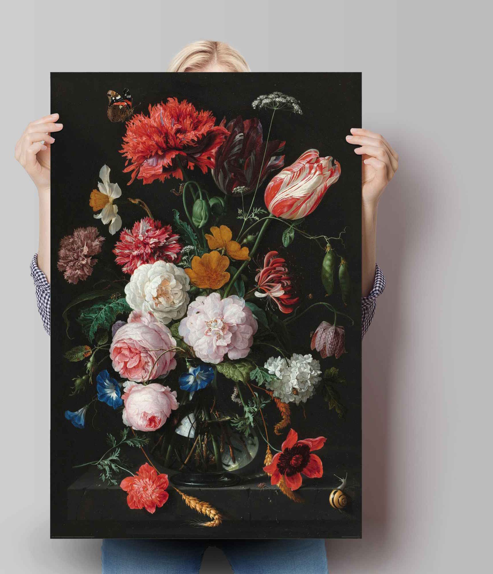 Reinders! Poster stilleven met bloemenvaas Jan Davidsz de Heem