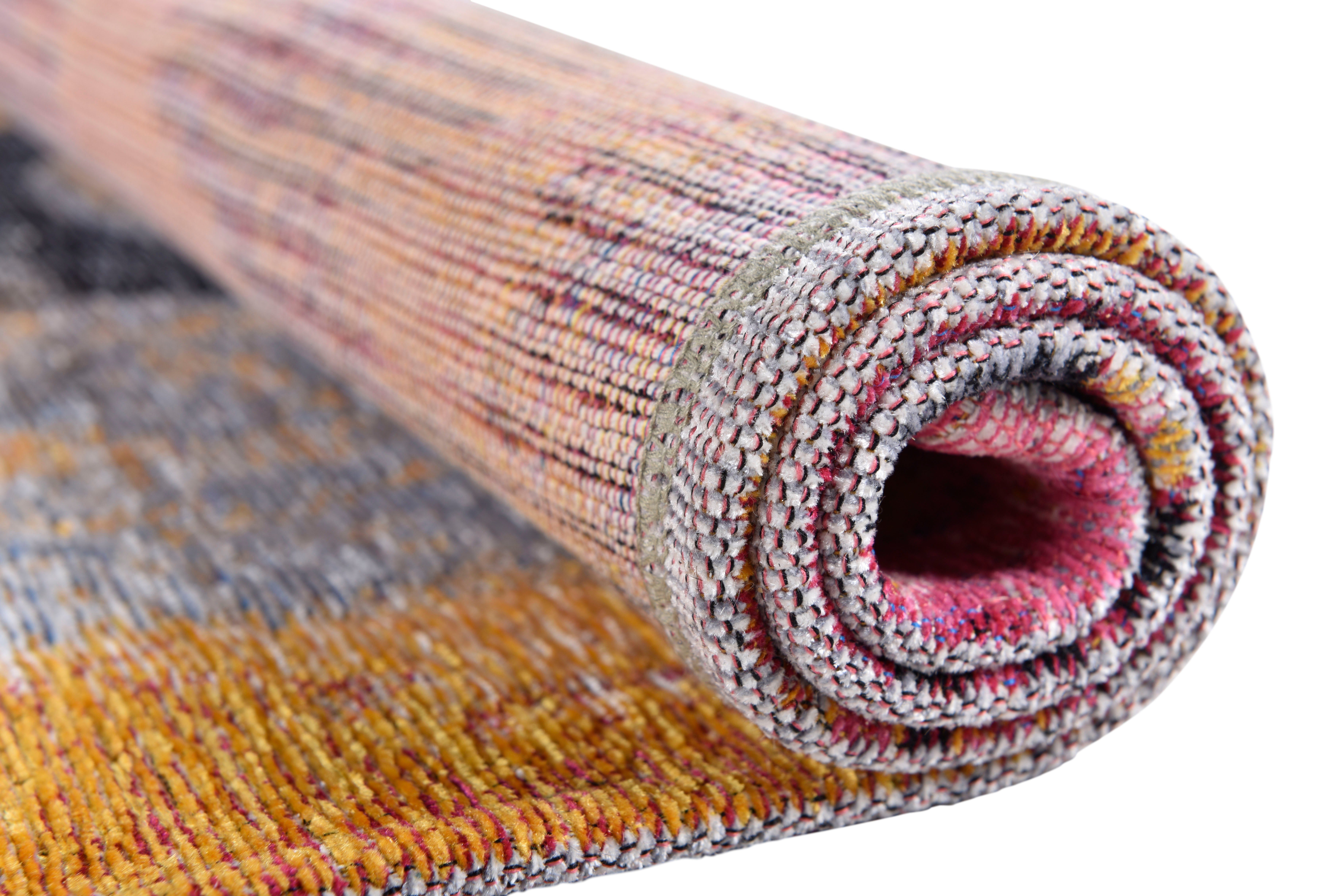 Gino Falcone Vloerkleed Cosima-109 plat geweven jacquard-vloerkleed, met chenillegaren, modern design