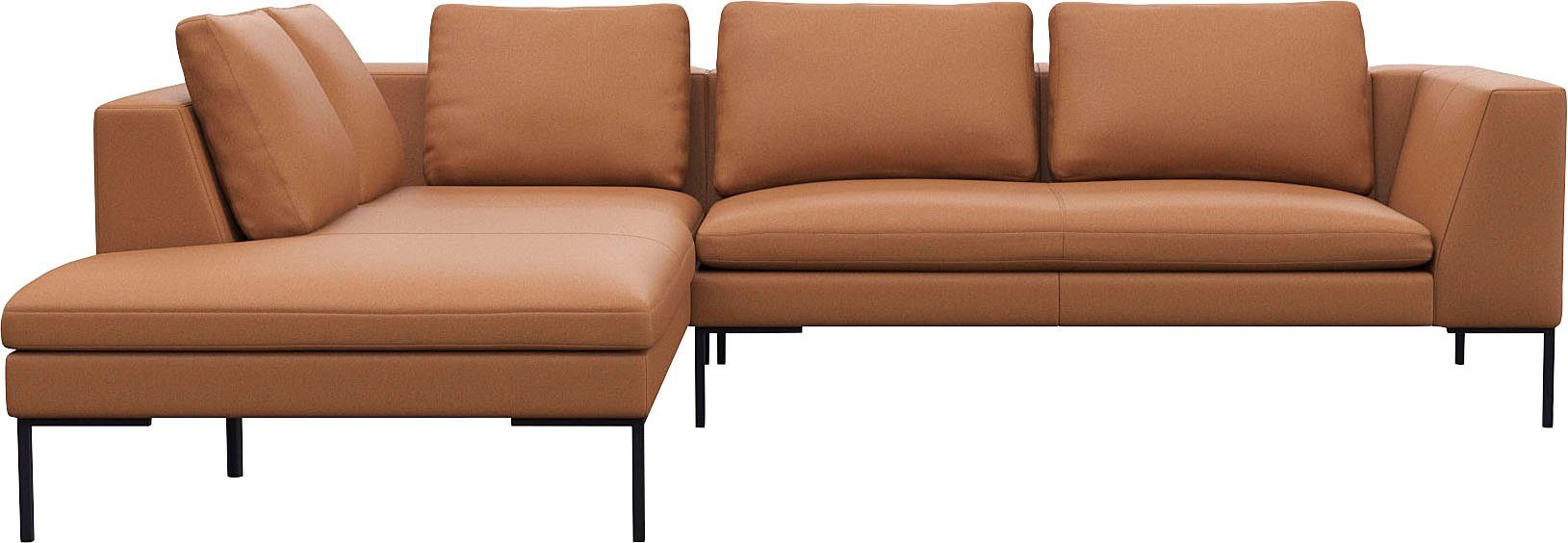 FLEXLUX Hoekbank Loano, supercomfortabel zitcomfort door koudschuim in de zitting moderne bank, vrij in de ruimte te plaatsen, losse kussens, l-vorm