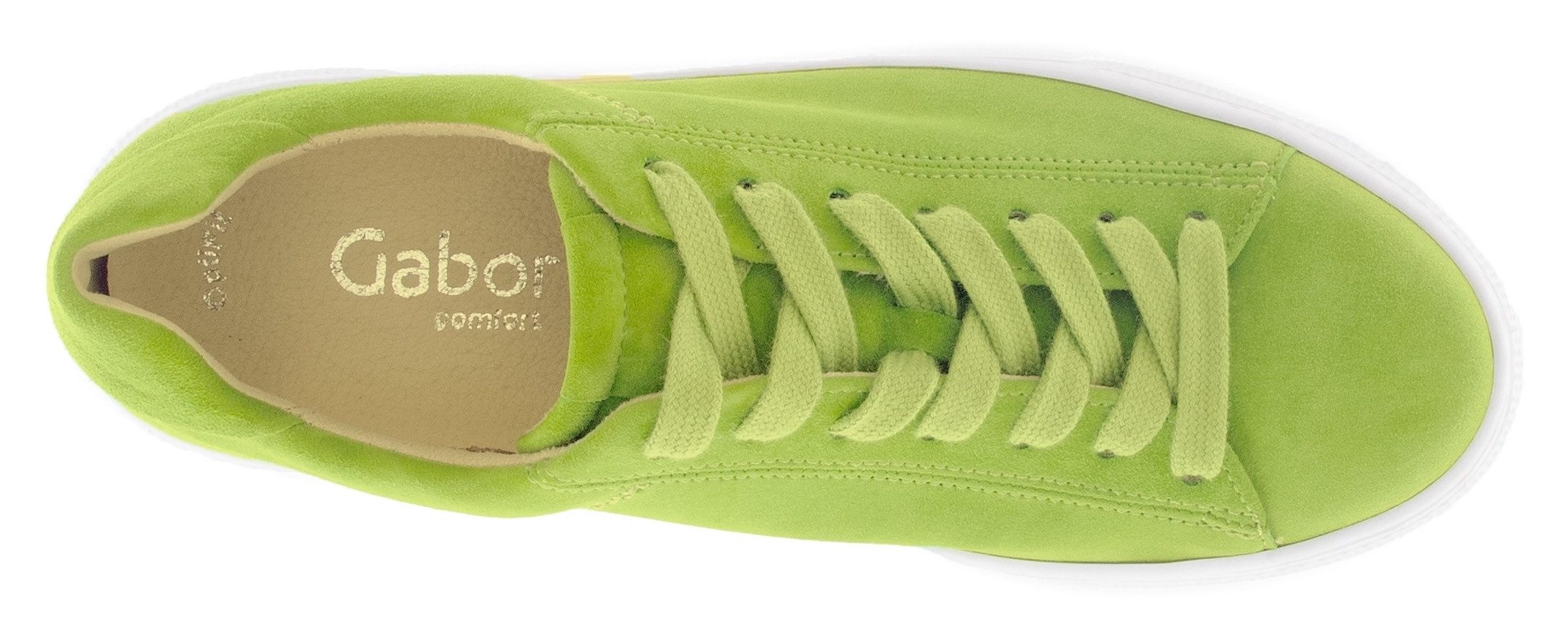 Gabor Plateausneakers Florence , vrijetijdsschoen, lage schoen, veterschoen met subtiele decoratieve stiksels