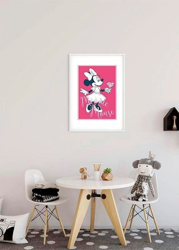Komar Wanddecoratie Minnie Mouse Girlie Wanddecoratie voor de kinderkamer - zonder lijst (1 stuk)