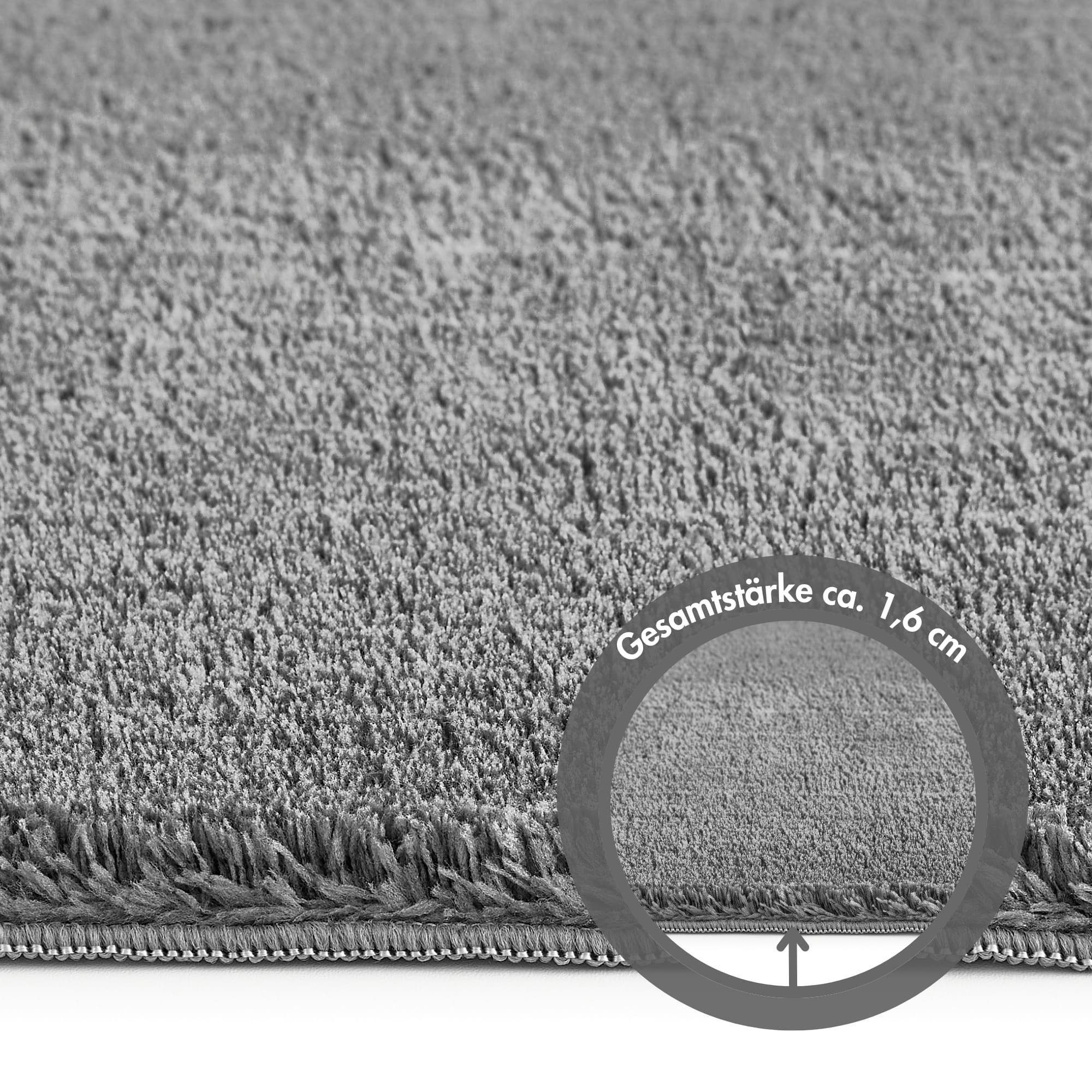 Andiamo Vloerkleed Arezzo Effen kleuren, zachte pool, wasbaar, ideaal voor de woonkamer en slaapkamer
