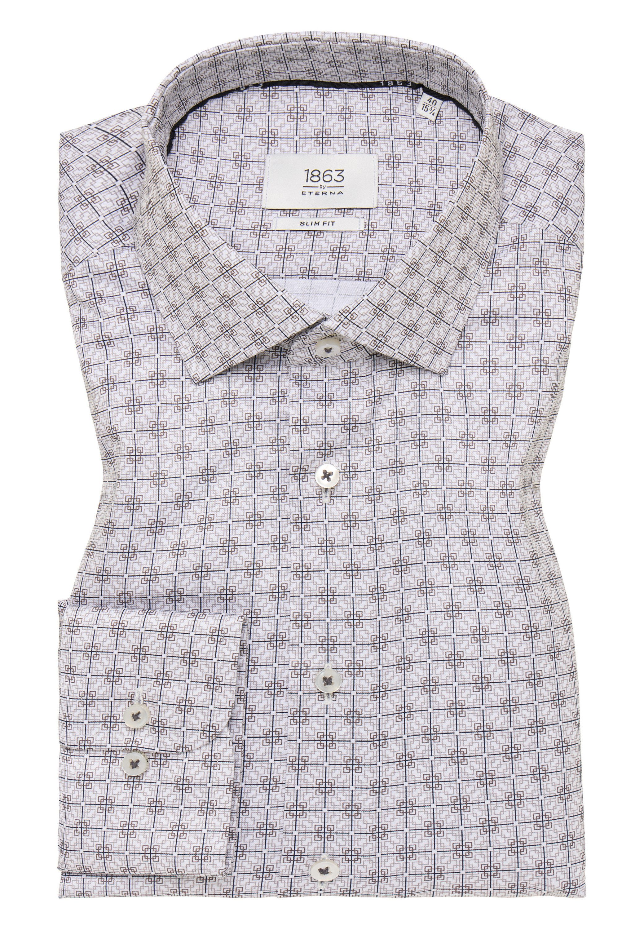 Eterna Overhemd met lange mouwen Slim fit