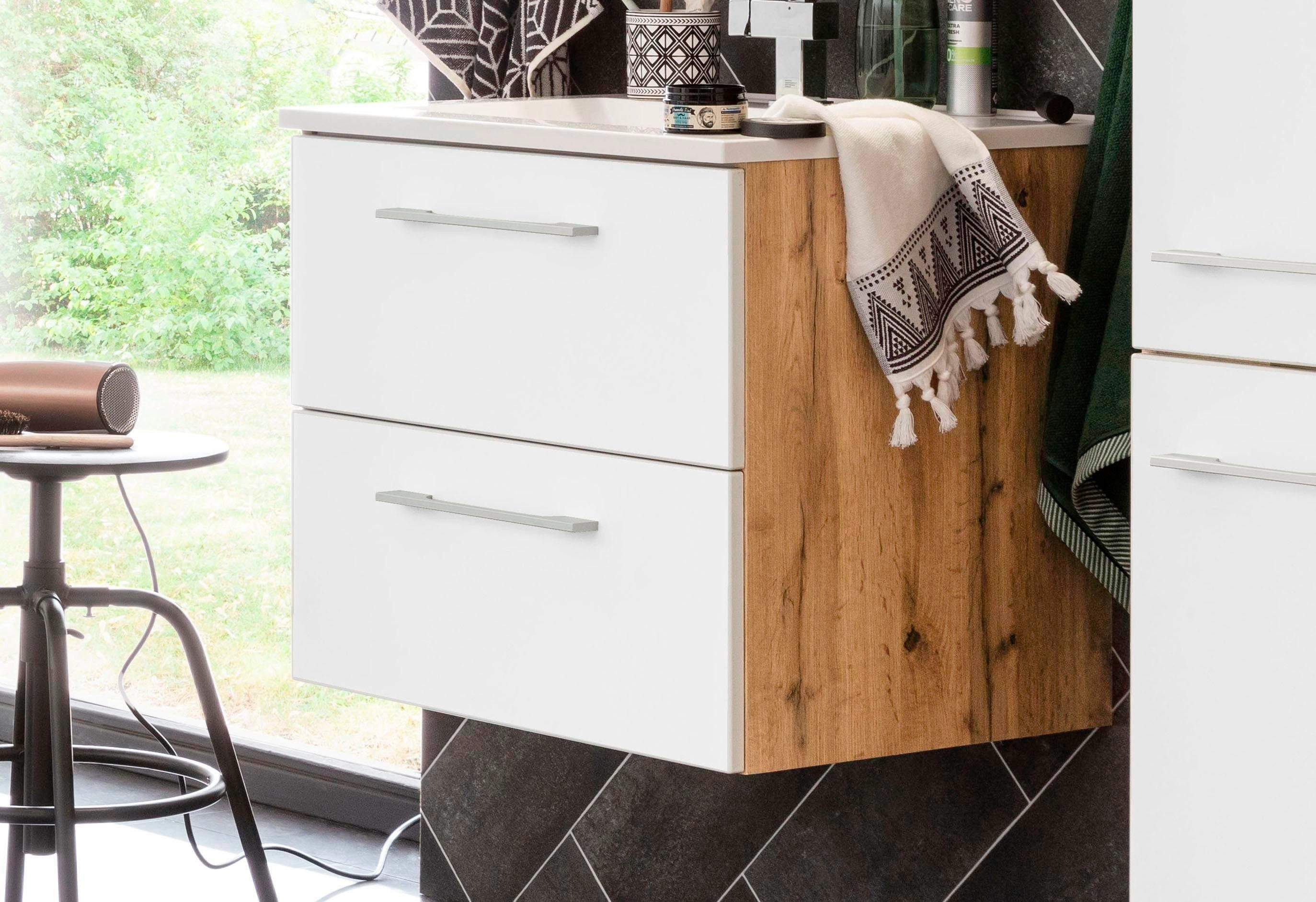 welltime Wastafelonderkast Soria Badkamermeubel, wastafelonderkast inclusief wasbak, breedte 60 cm