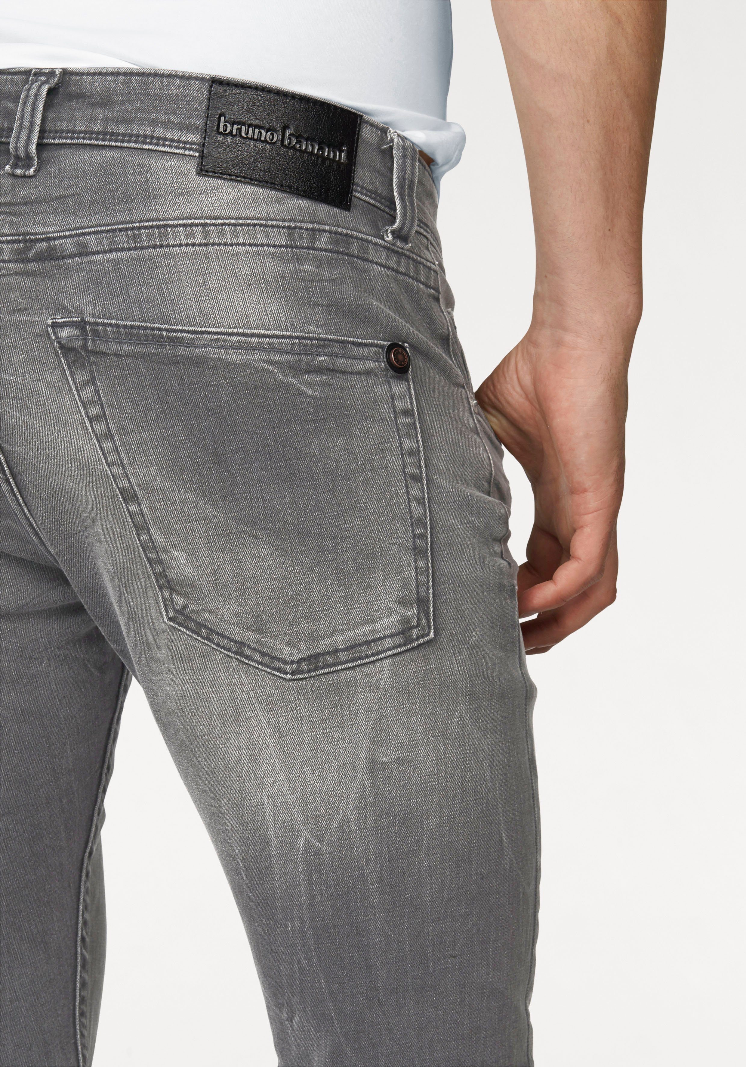 Bruno Banani Slim fit jeans Jimmy (stretch) smalle pijp, lage taillehoogte, met knoopsluiting