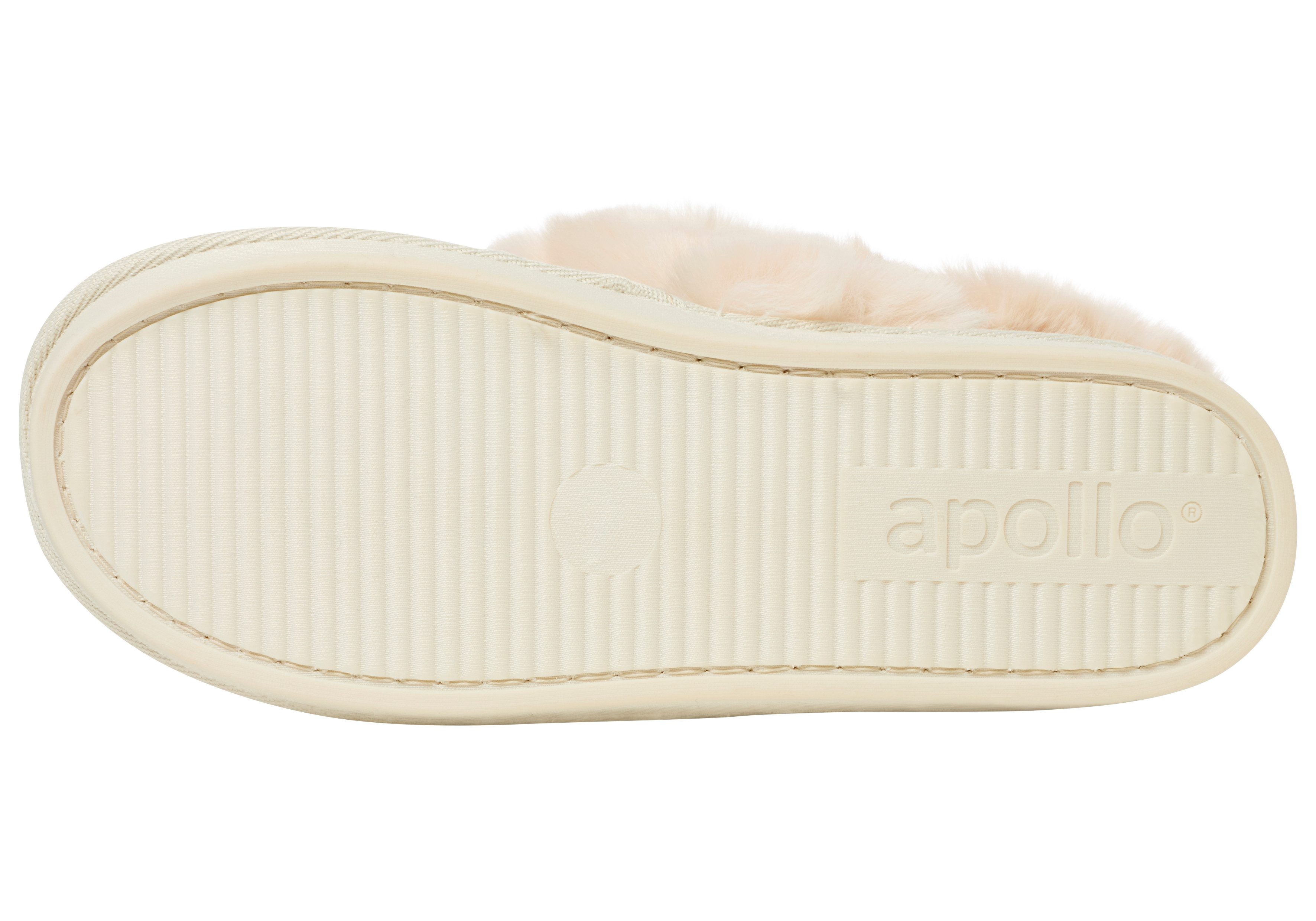 Apollo Pantoffels met slijtvaste rubberen zool (2-delig)