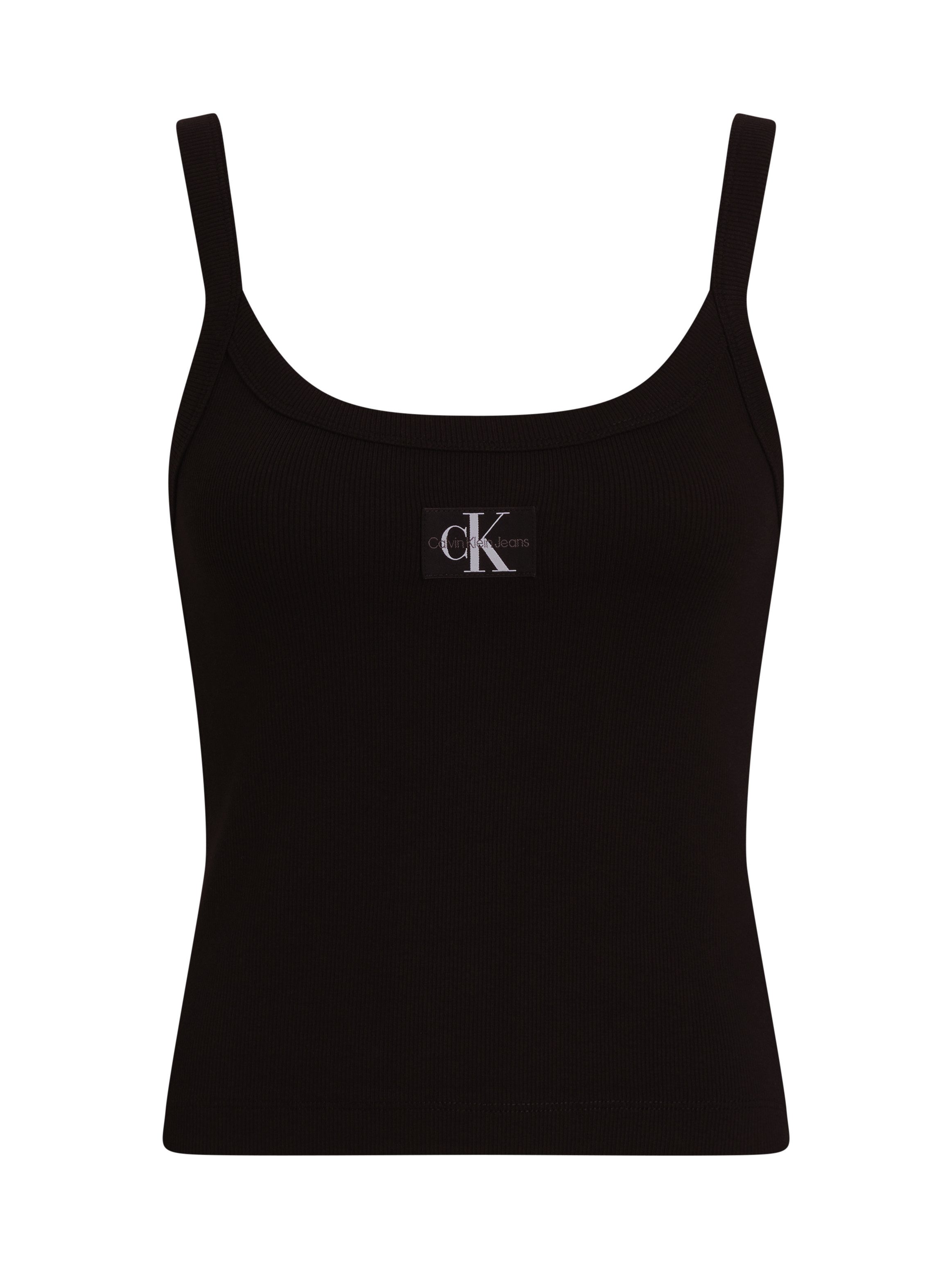 Calvin Klein Top met spaghettibandjes WOVEN LABEL RIB TANK