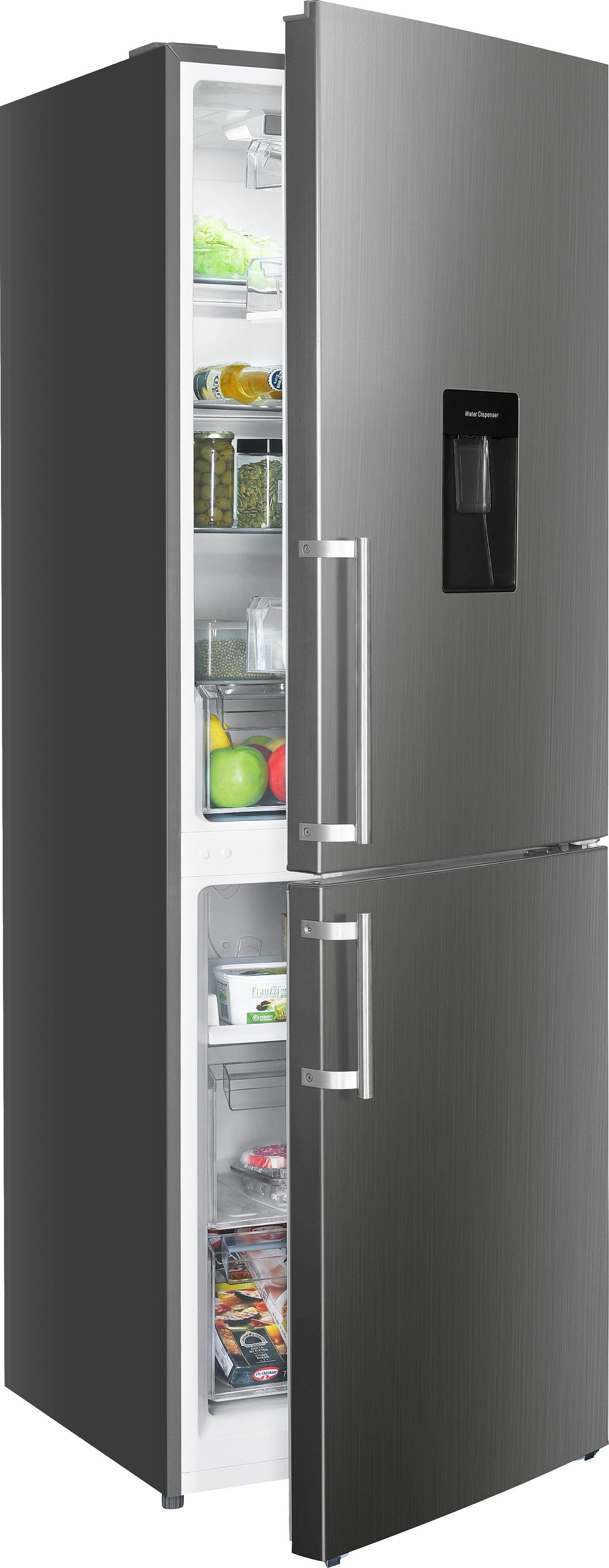 Hanseatic Koel-vriescombinatie HKGK18560CNFWDI NoFrost, Waterdispenser (1 stuk)