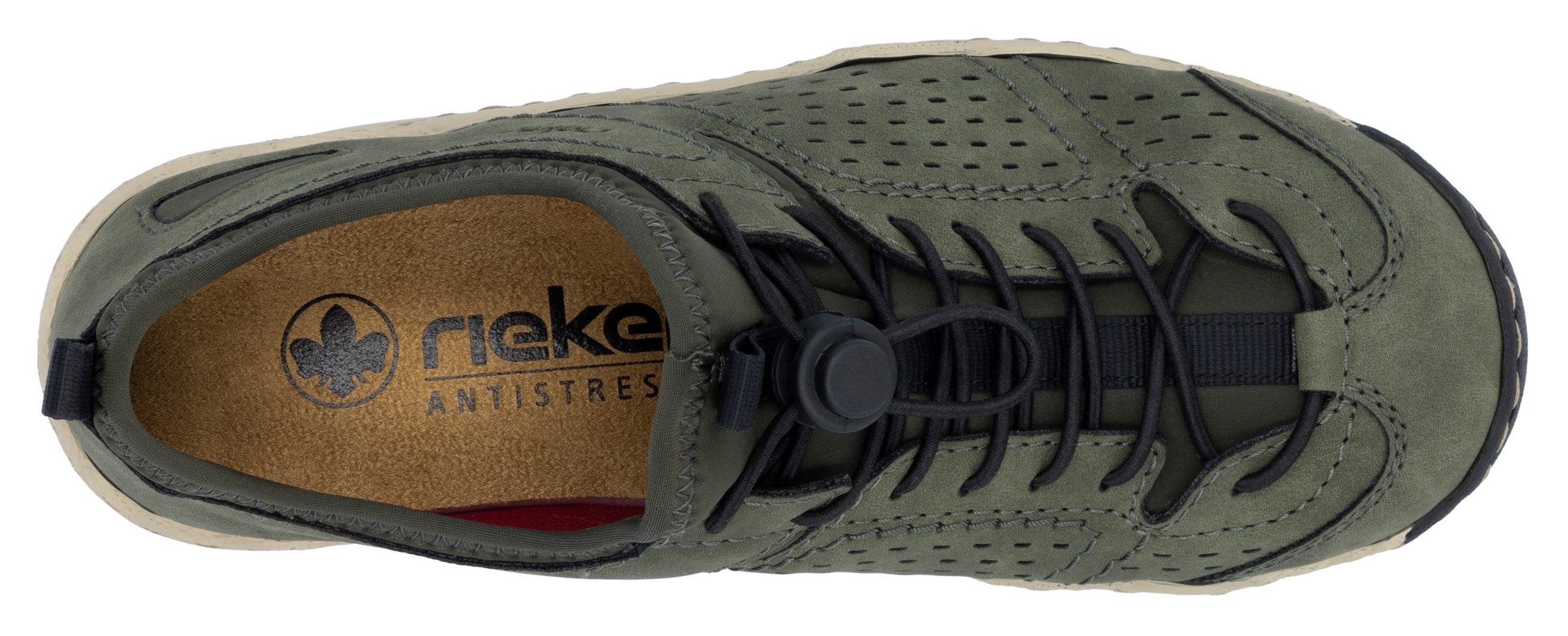 Rieker Slip-on sneakers , instapschoen, vrijetijdssneaker, lage schoen met opvallende loopzool