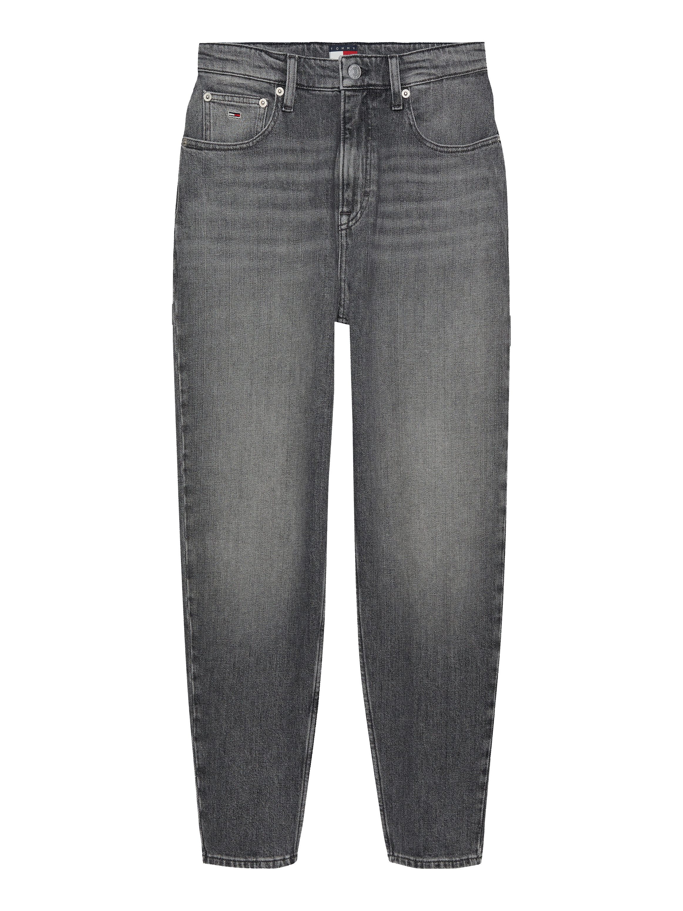 TOMMY JEANS Mom jeans High waist - Mom-Jeans Tapered met logo-borduurwerk, in enkelvrije lengte