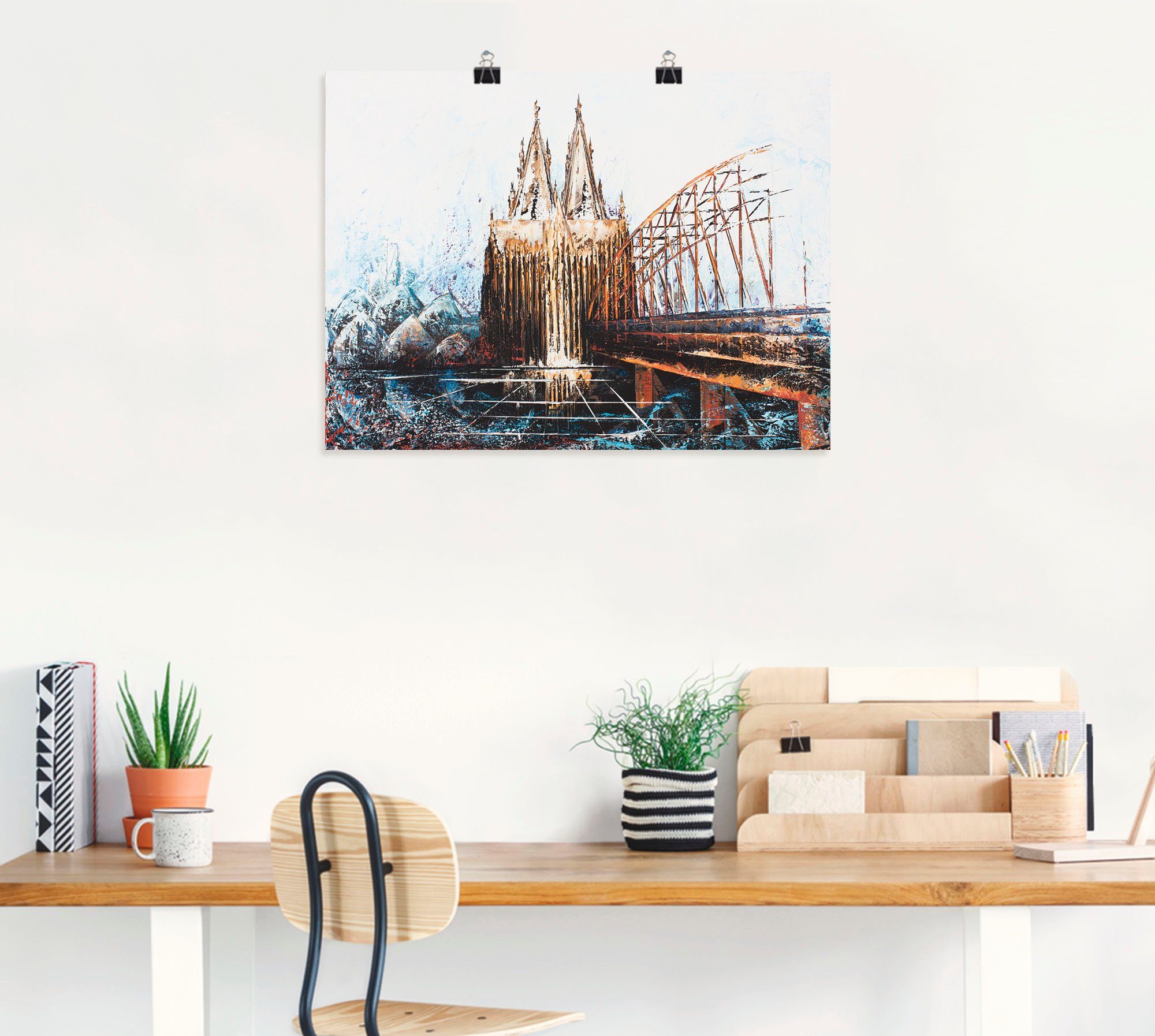 Artland Poster Keulen indruk als artprint van aluminium, artprint op linnen, muursticker of poster in verschillende maten