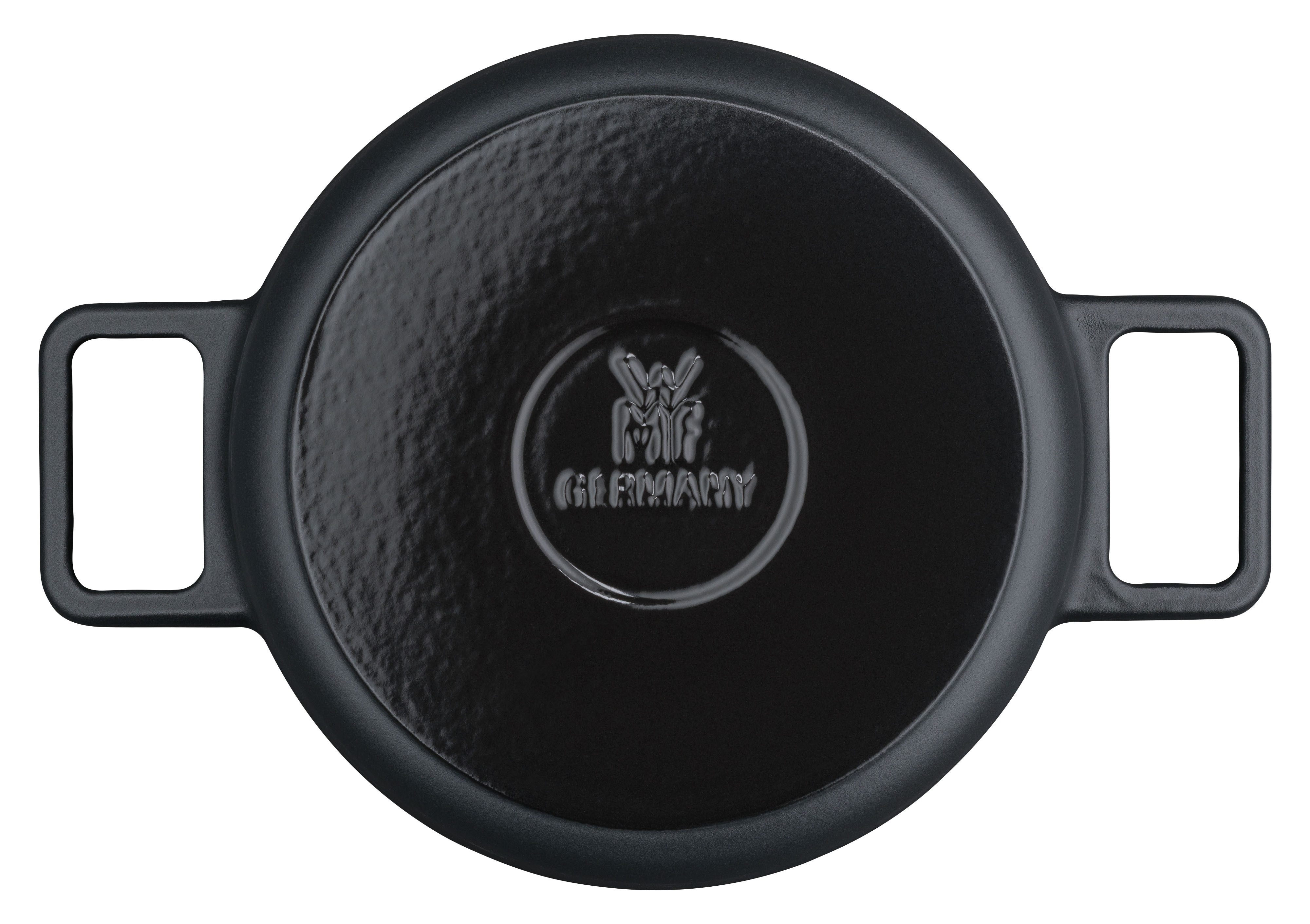 WMF Braadpan Flavour, Ø 22 cm 4,3 liter, gietijzeren kookgerei, deksel met condensatienoppen
