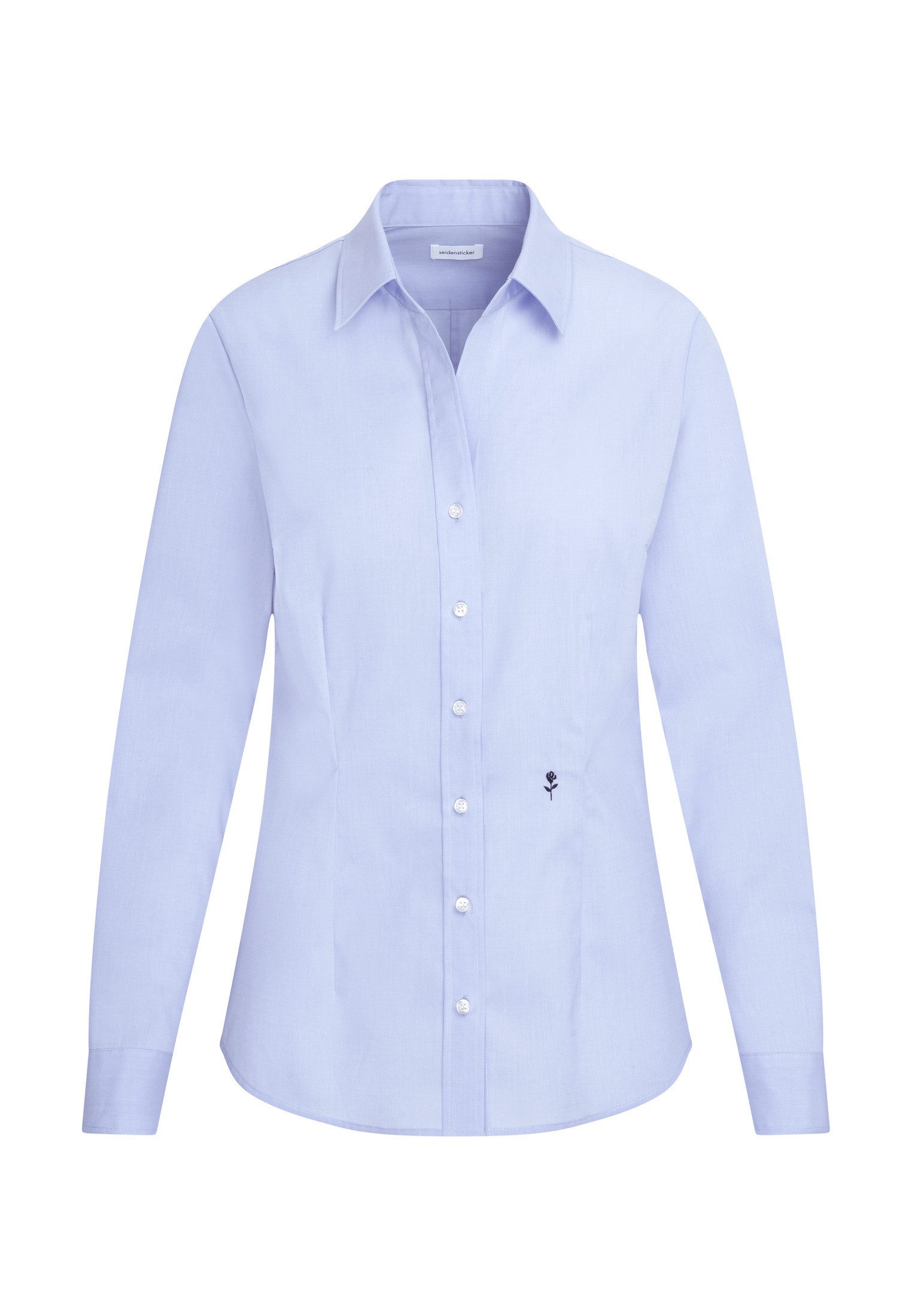 seidensticker Overhemdblouse Zwarte roos 1/1 kraag uni