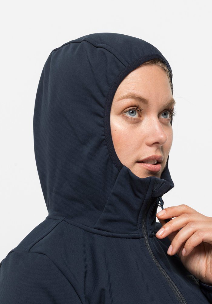 Jack Wolfskin Softshell-jack BORNBERG HOODY W