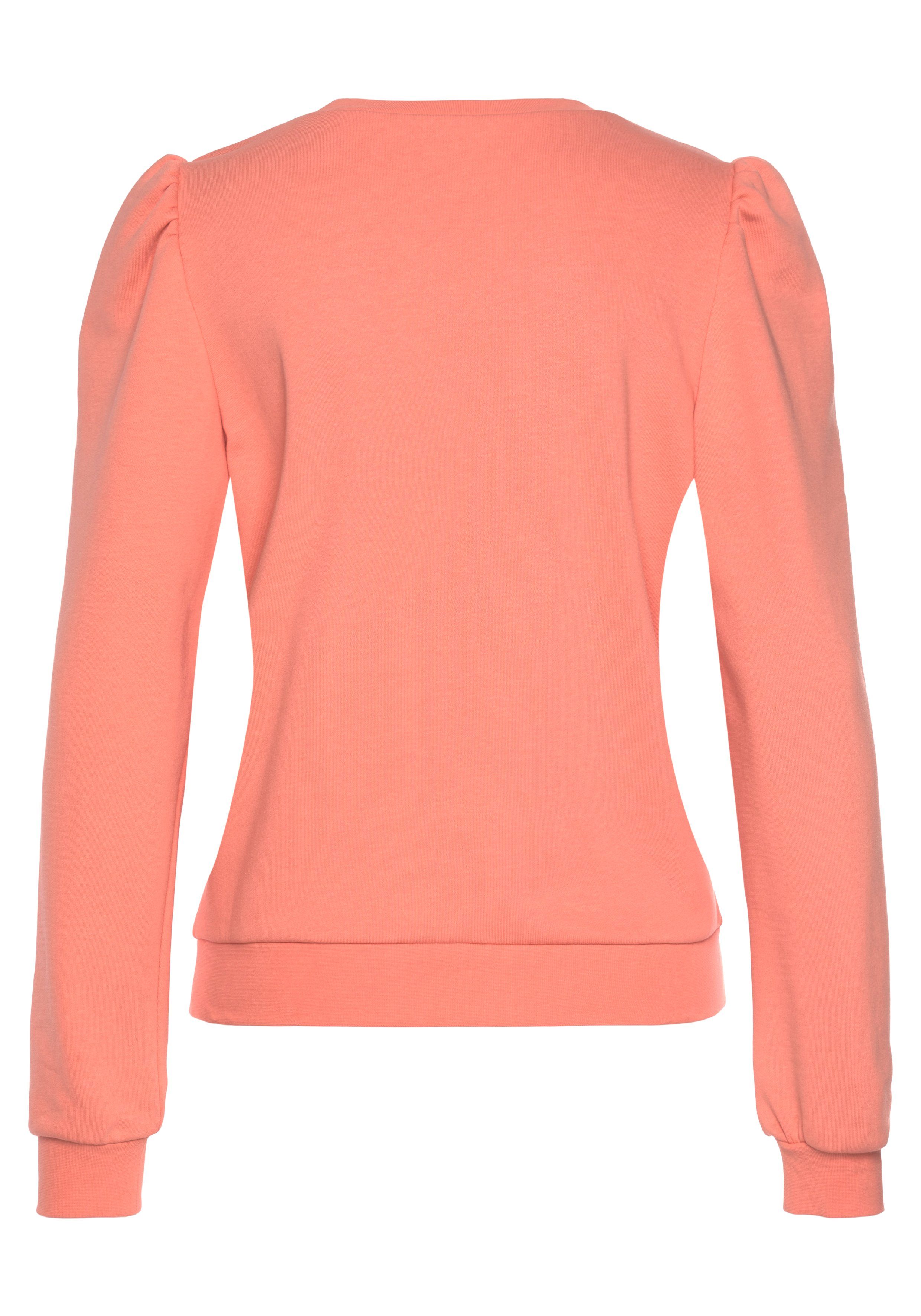 Lascana Sweatshirt met ruchemouwen