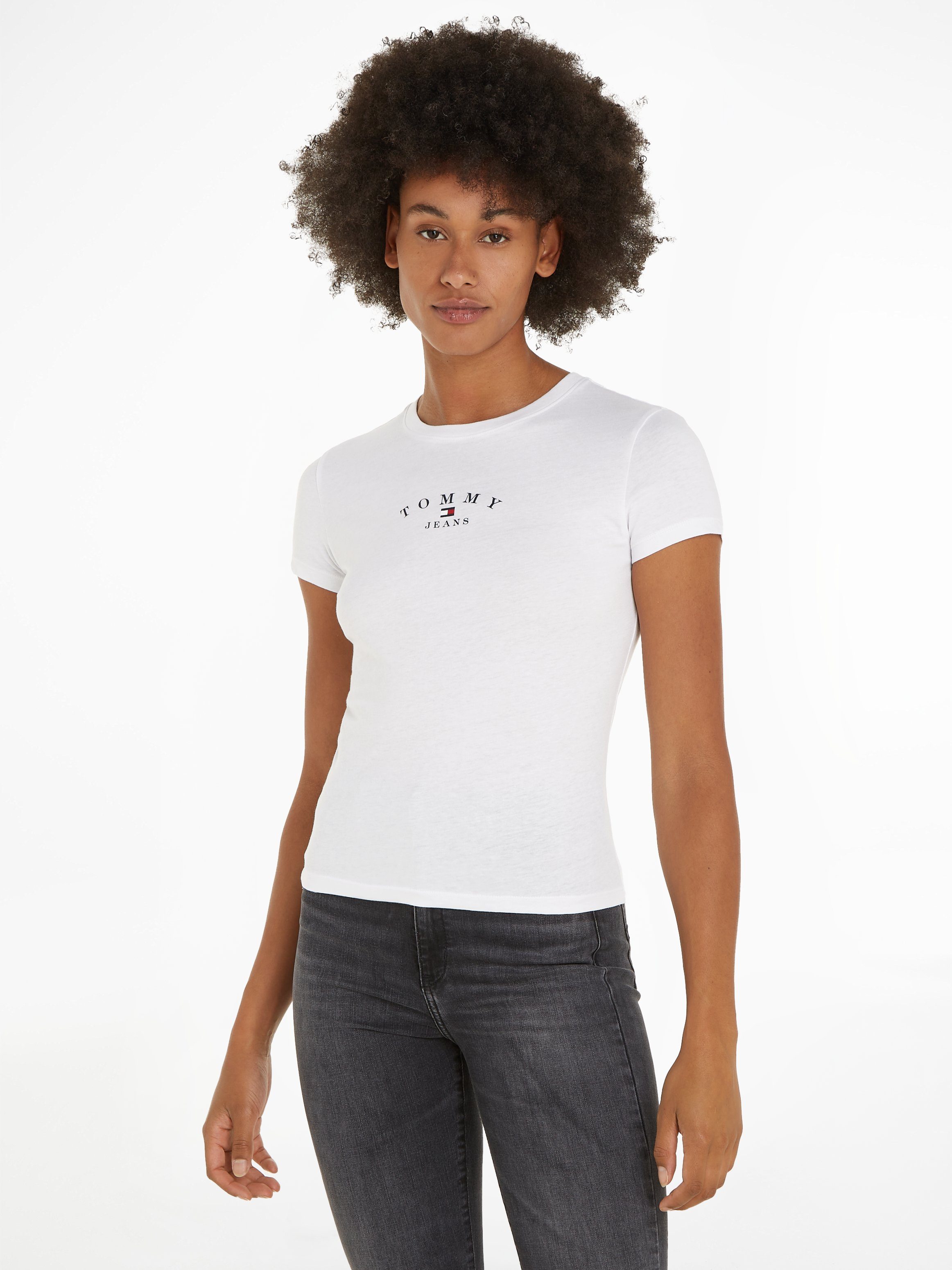 TOMMY JEANS Dames Tops & T-shirts Tjw Slim Essential Logo Wit