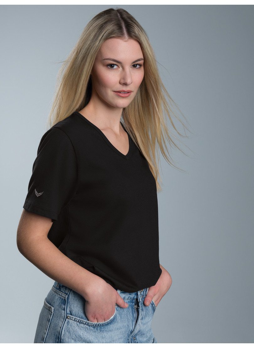 Trigema T-shirt TRIGEMA V-shirt van 100% bio-katoen (kbA) (1-delig)