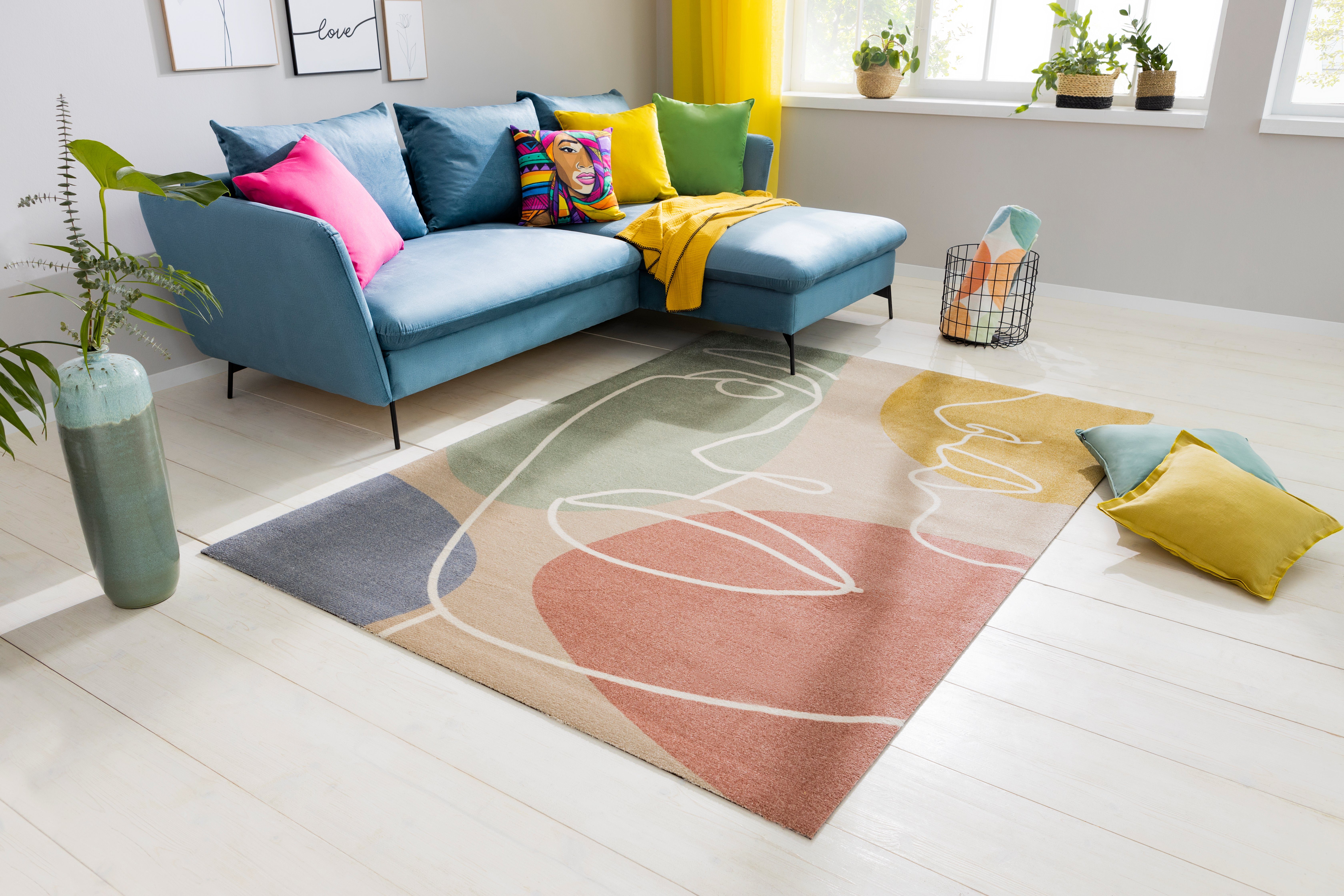 andas Hoekbank LIVORNO,258 cm, L-model, Slaapfunctie en bedlade (139/224 cm), fluweel, structuur, geweven stof