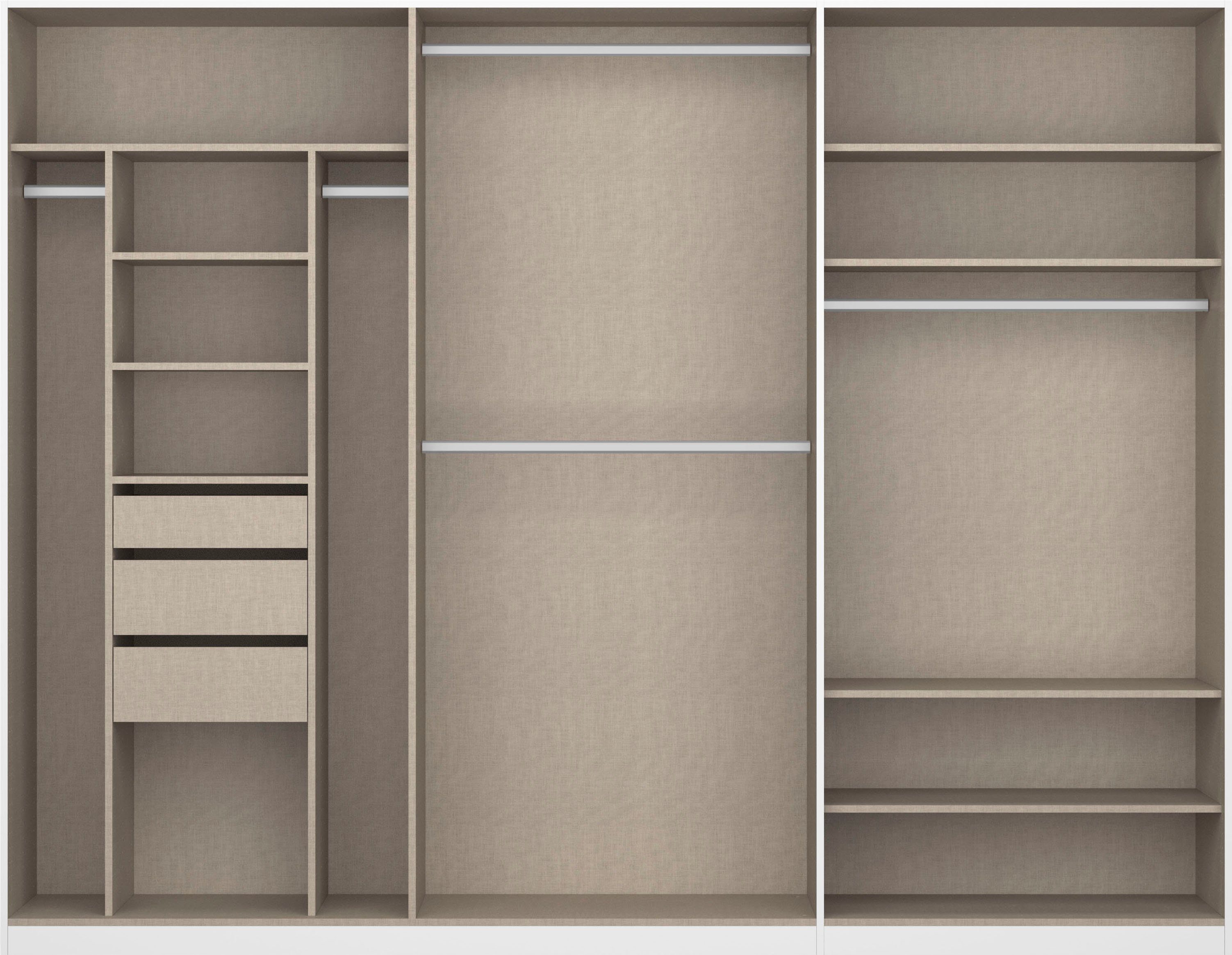 rauch Draaideurkast Kledingkast kast garderobe TOPSELLER OTELI incl. binnenindeling met 3 binnenlades extra planken optioneel met spiegel made in germany