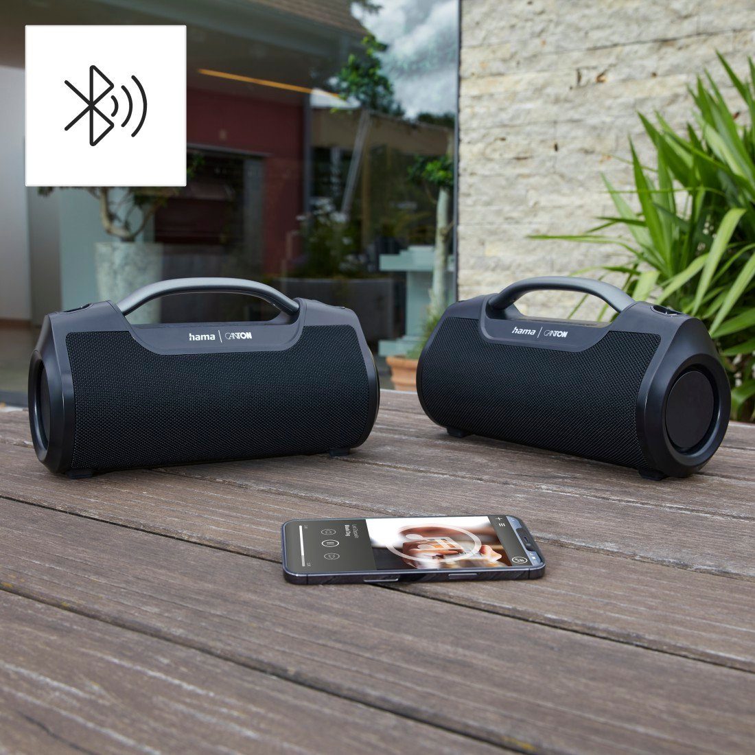 Hama Bluetooth luidspreker accu (muziekbox waterdicht IPX6, PowerPack 60W)