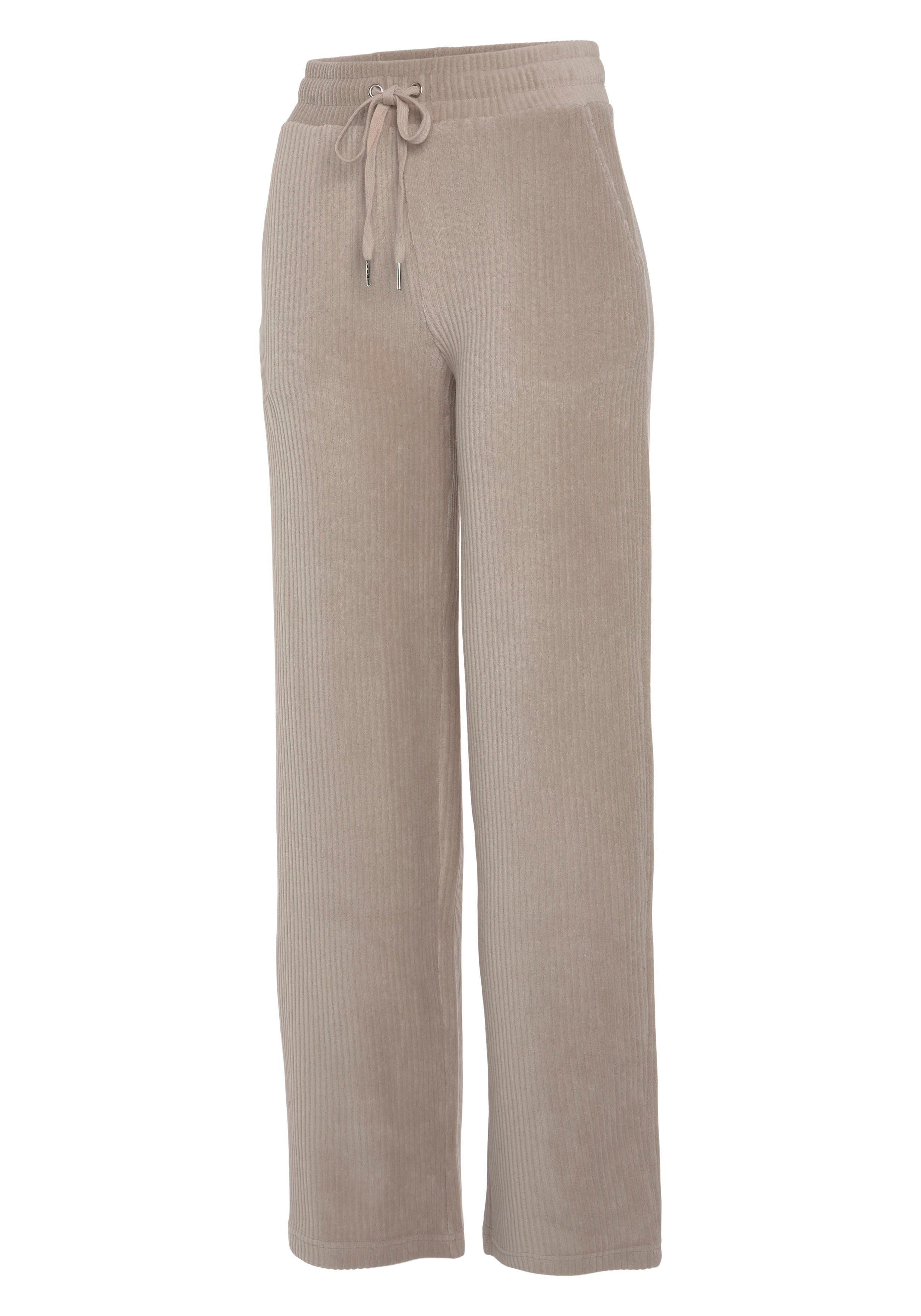 Vivance Homewearbroek -Loungebroek met brede elastische cord structuur, loungewear