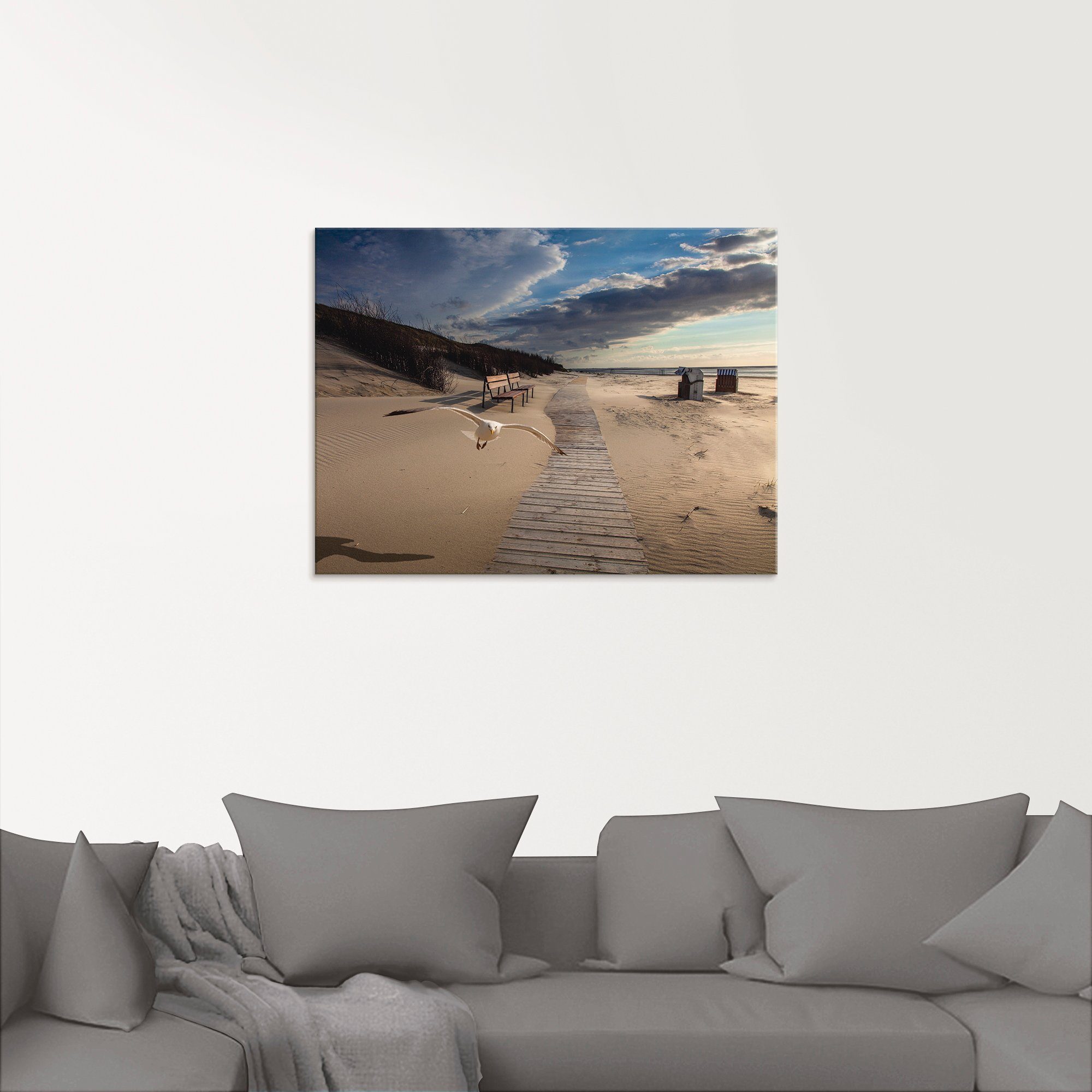 Artland Print op glas Strandimpressies in verschillende maten